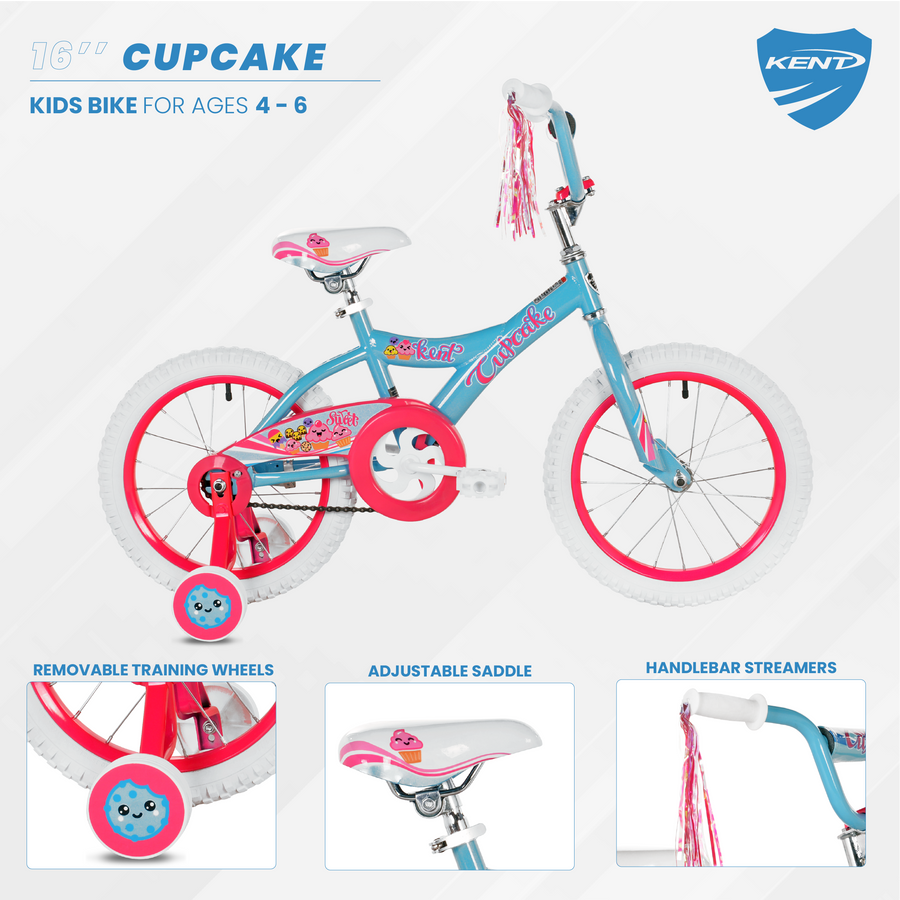 16" Kent Cupcake ,Pink/White