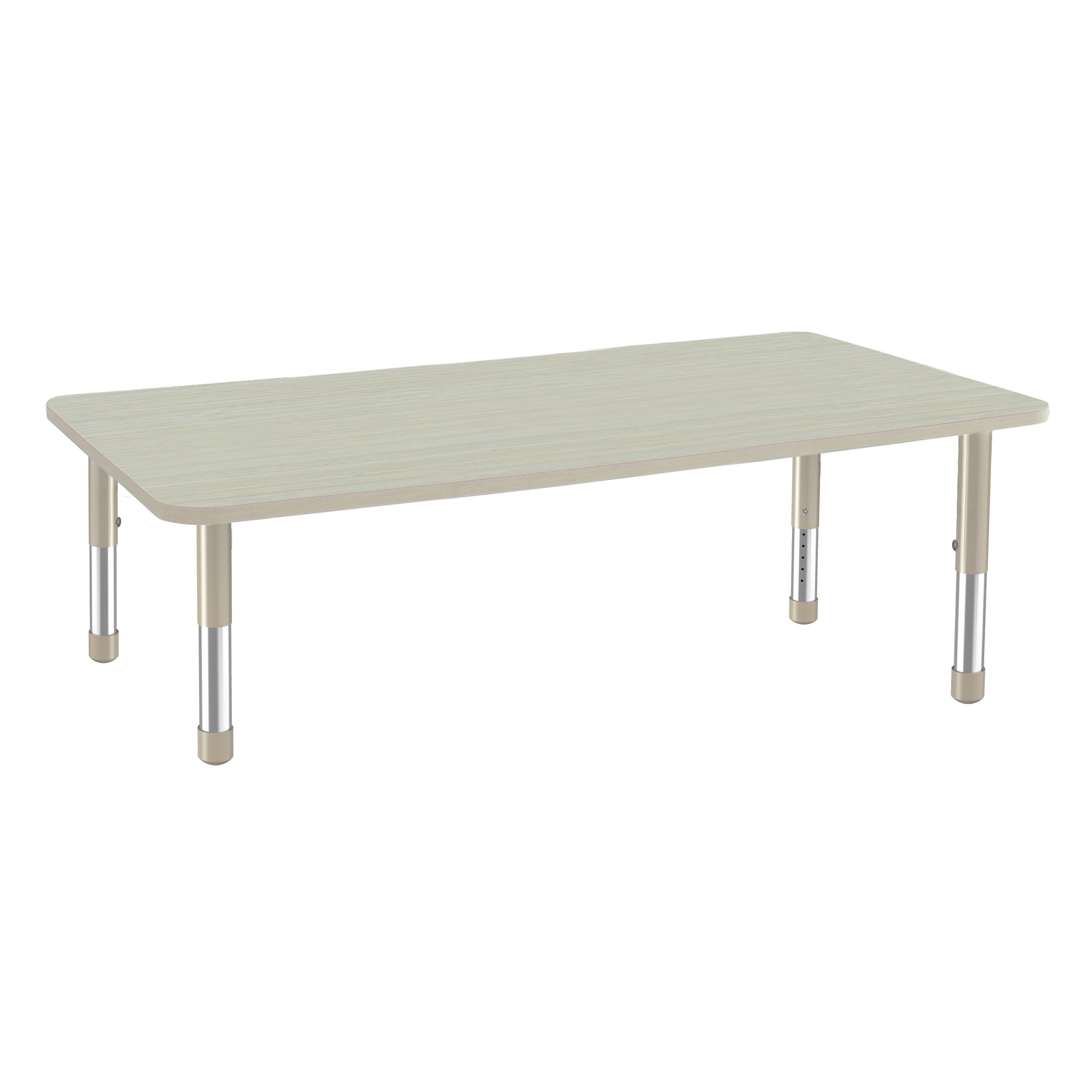 36" x 72" Rectangle Thermofused Activity Table with Adjustable Chunky Legs - Asian Sand/Sand