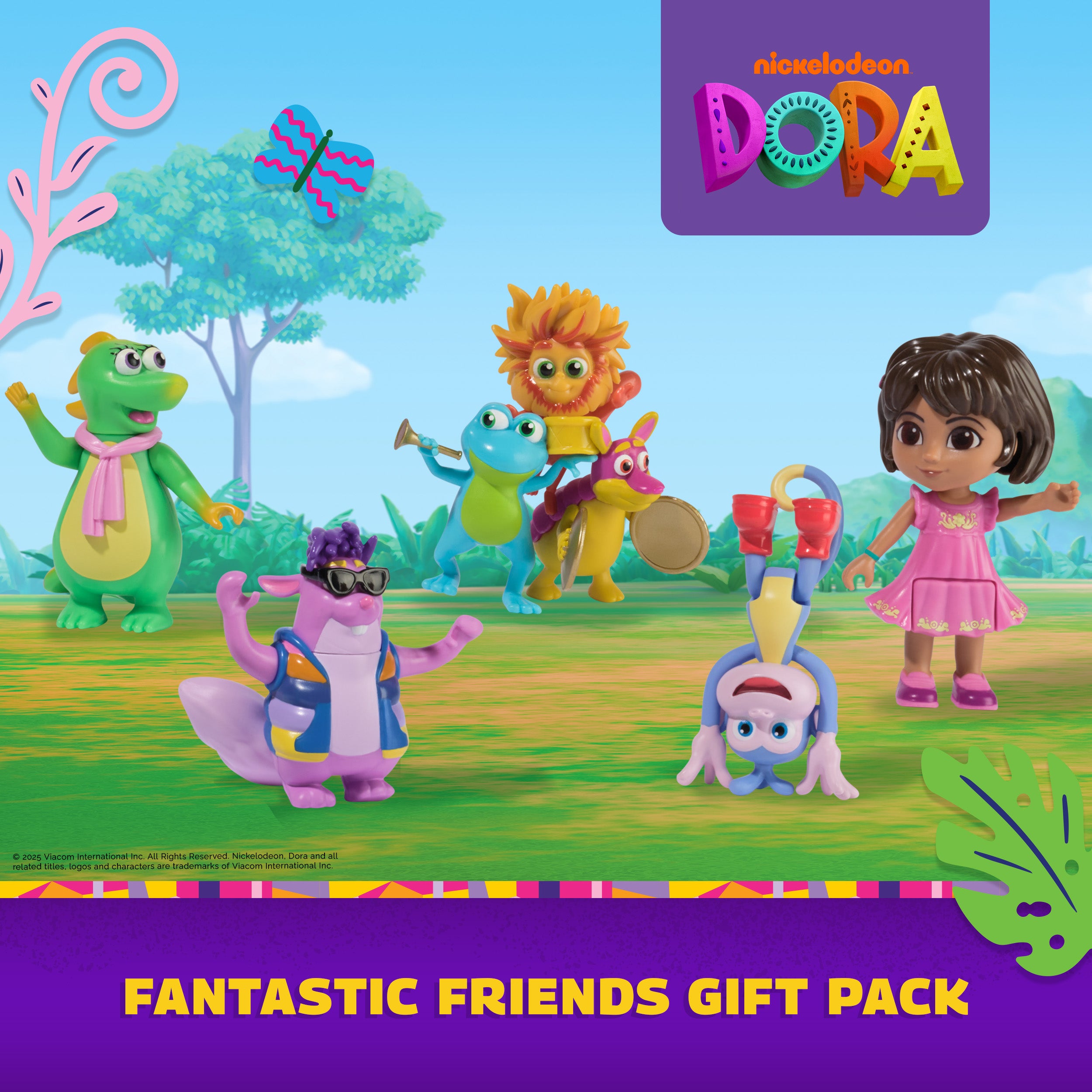 Dora, Fantastic Friends Gift Pack with Dora, Boots, Tico, Isa, and the Fiesta Trio, Toy Figures, Kids Toys for Girls & Boys Ages 3 and Up