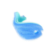 Silicone Bath Scrub / Blue Fish  (Aqua/Periwinkle)