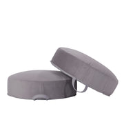 Overstuffed Microfiber Floor Cushions, 2-Piece - Smoke