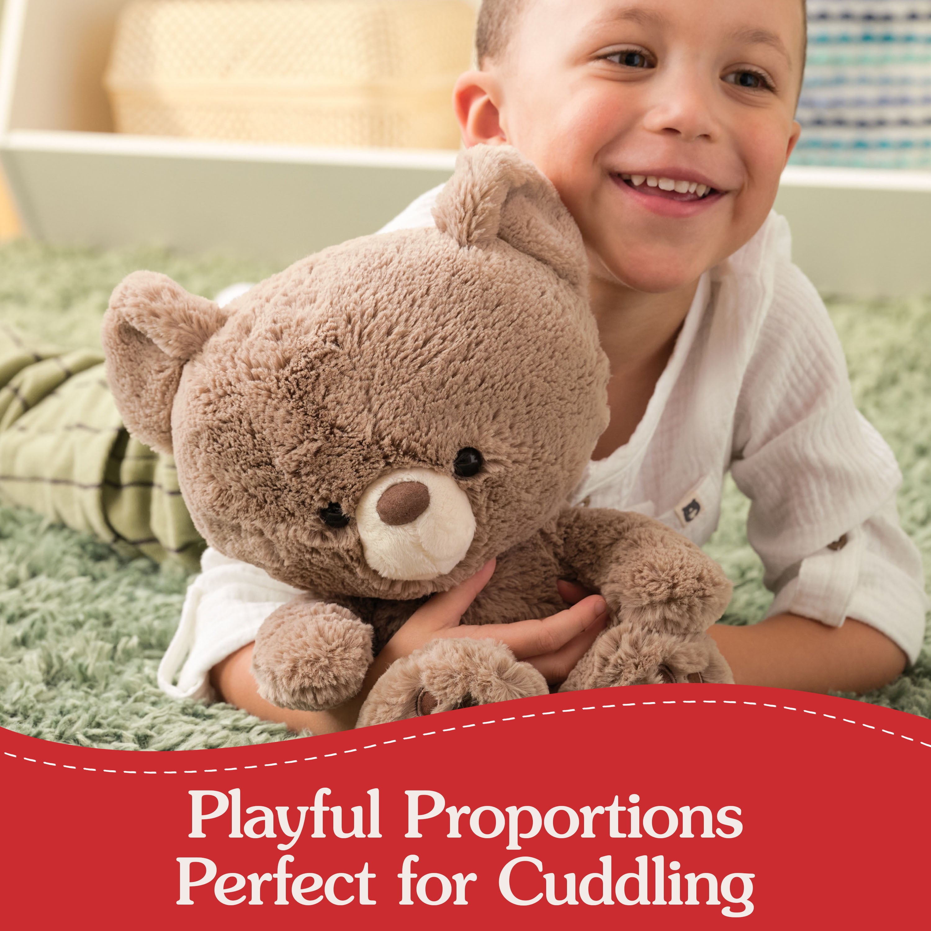 GUND Kai Teddy Bear Plush Toy, Premium Stuffed Animal for Ages 1 and Up, Taupe, 12”