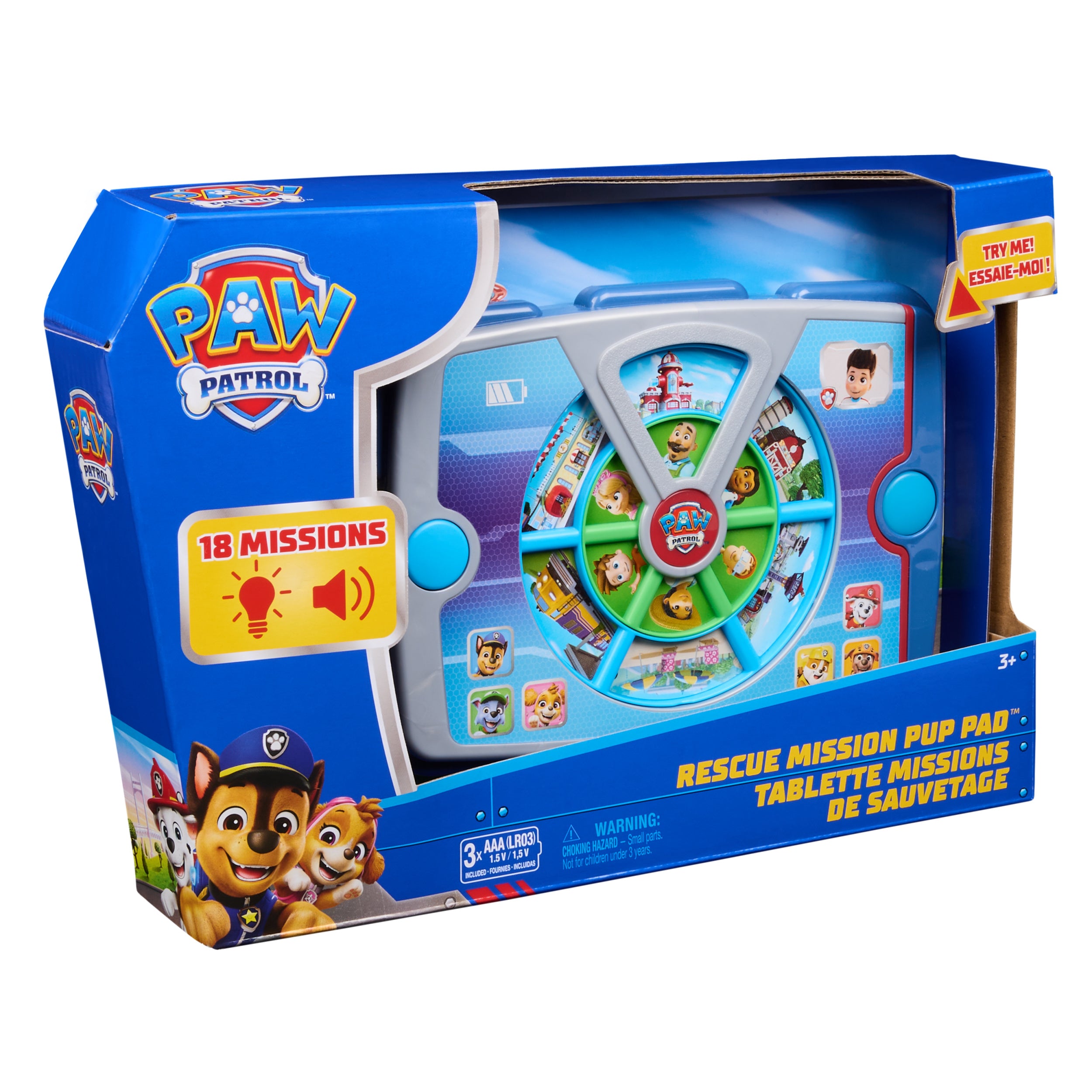 PAW Patrol Academy Rescue Mission Pup Pad, Interactive Toy with Lights, Sounds & Music, Pretend Play Kids Toys for Boys & Girls Ages 3 and Up