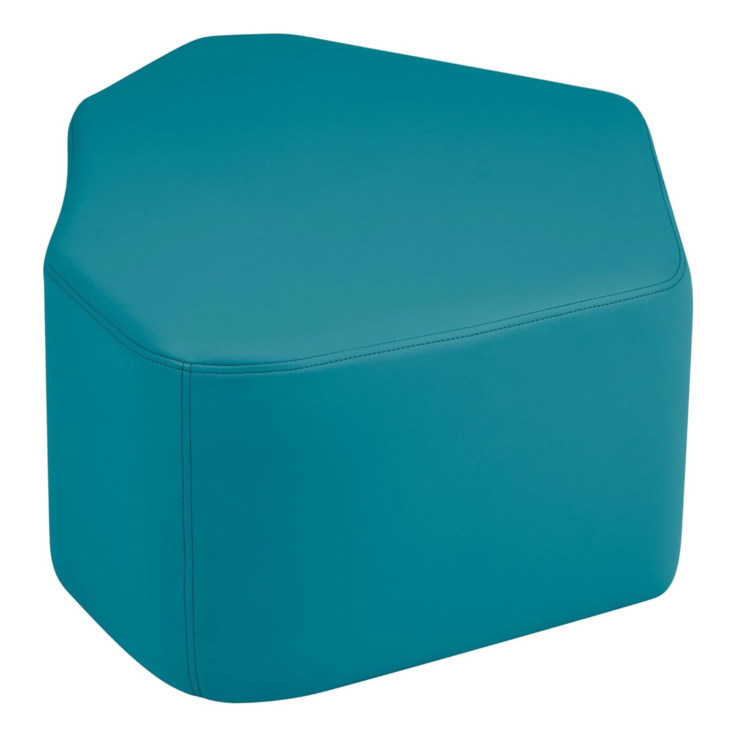 Pro Series Upholstered Petal Ottoman 12" Height - Teal