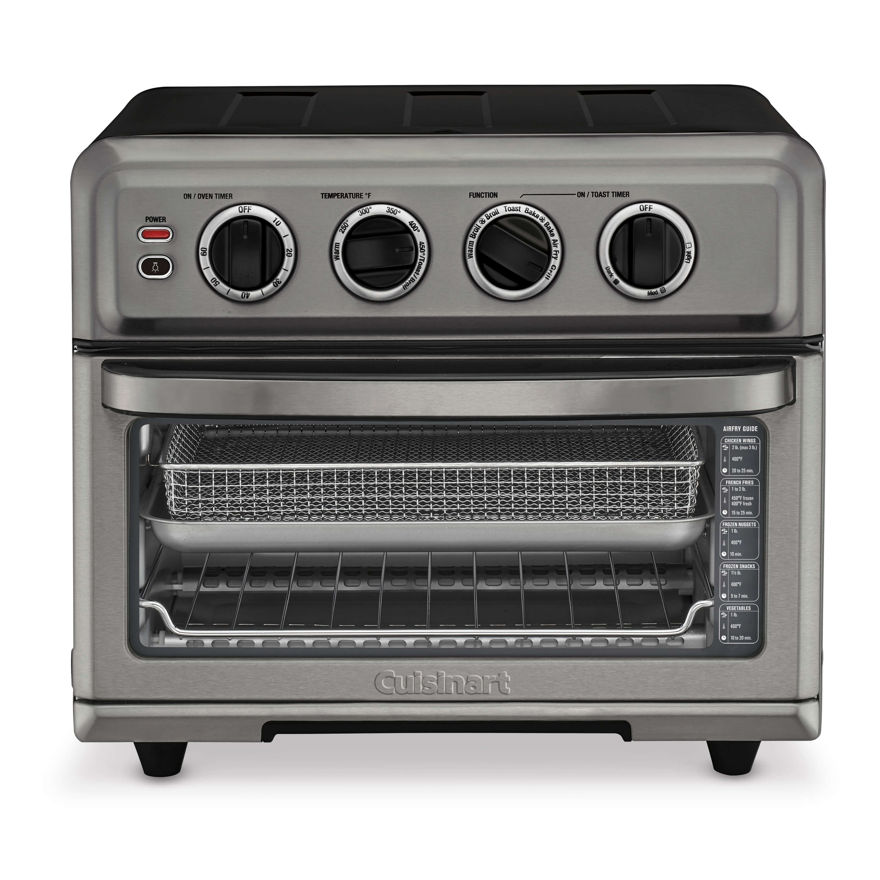 Air Fryer Toaster Oven with Grill - Black Stainless
