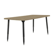 Adapte 30" x 60" Rectangle Woodgrain Activity Table with Adjustable Tapered Legs - Pasadena Oak/Black