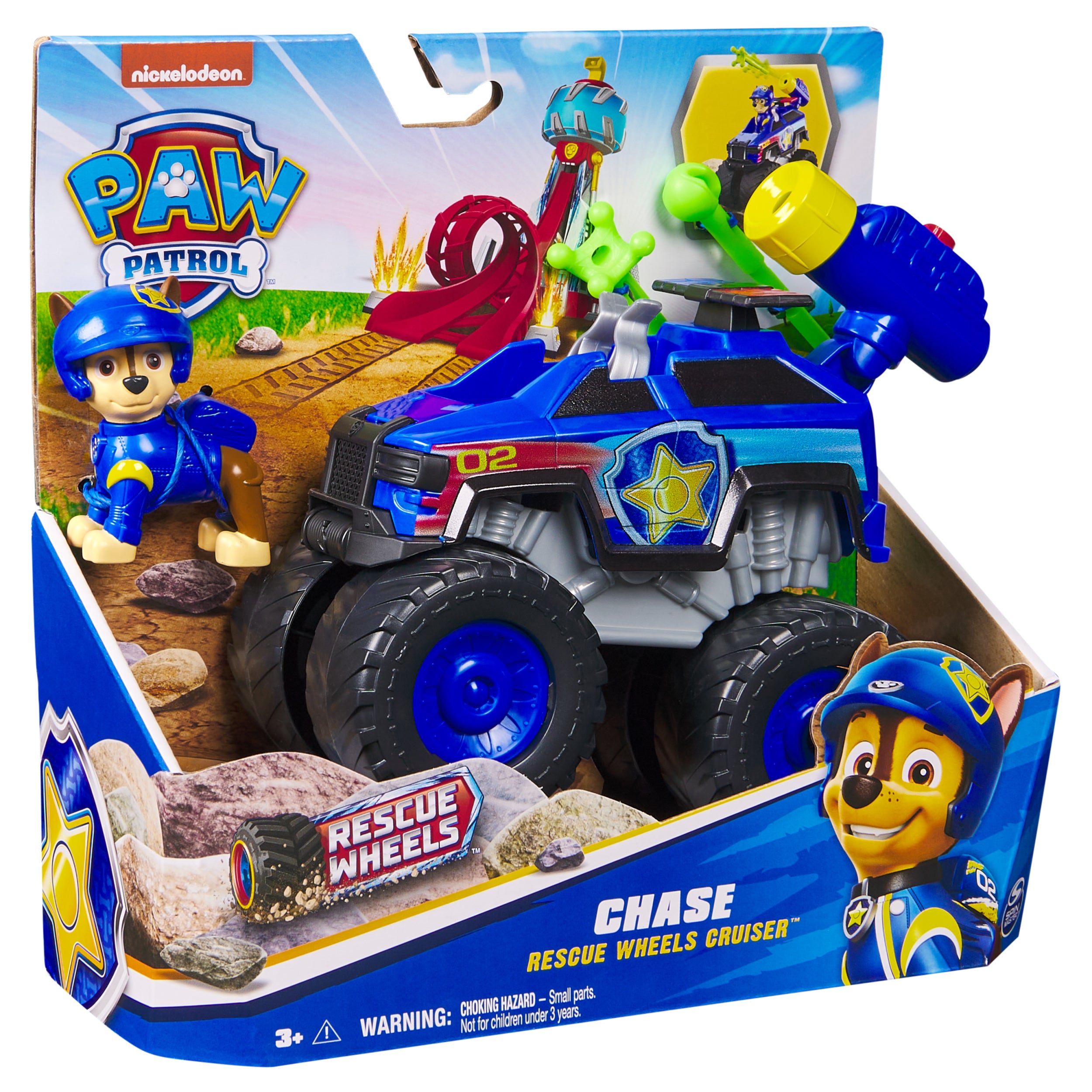 PAW Patrol: Rescue Wheels Chase’s Cruiser, Toy Truck with Projectile Launcher and Collectible Action Figure, Kids Toys for Boys & Girls Ages 3 and up