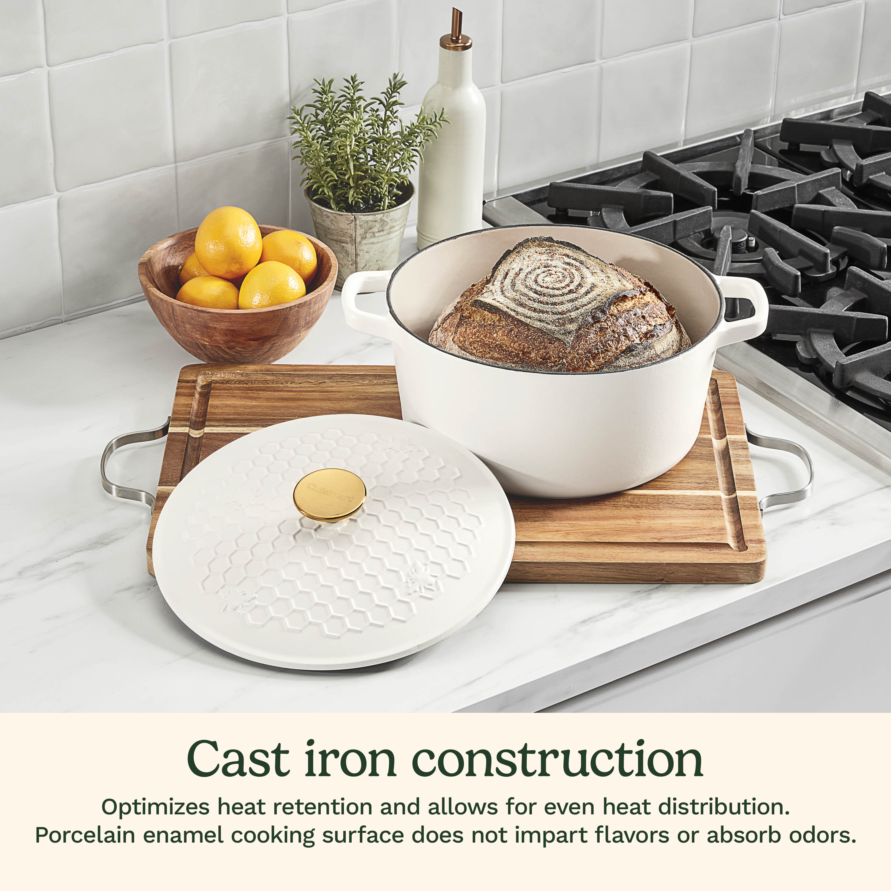 Earth & Essence 5 Qt. Casserole with Cover - Honeycomb Design