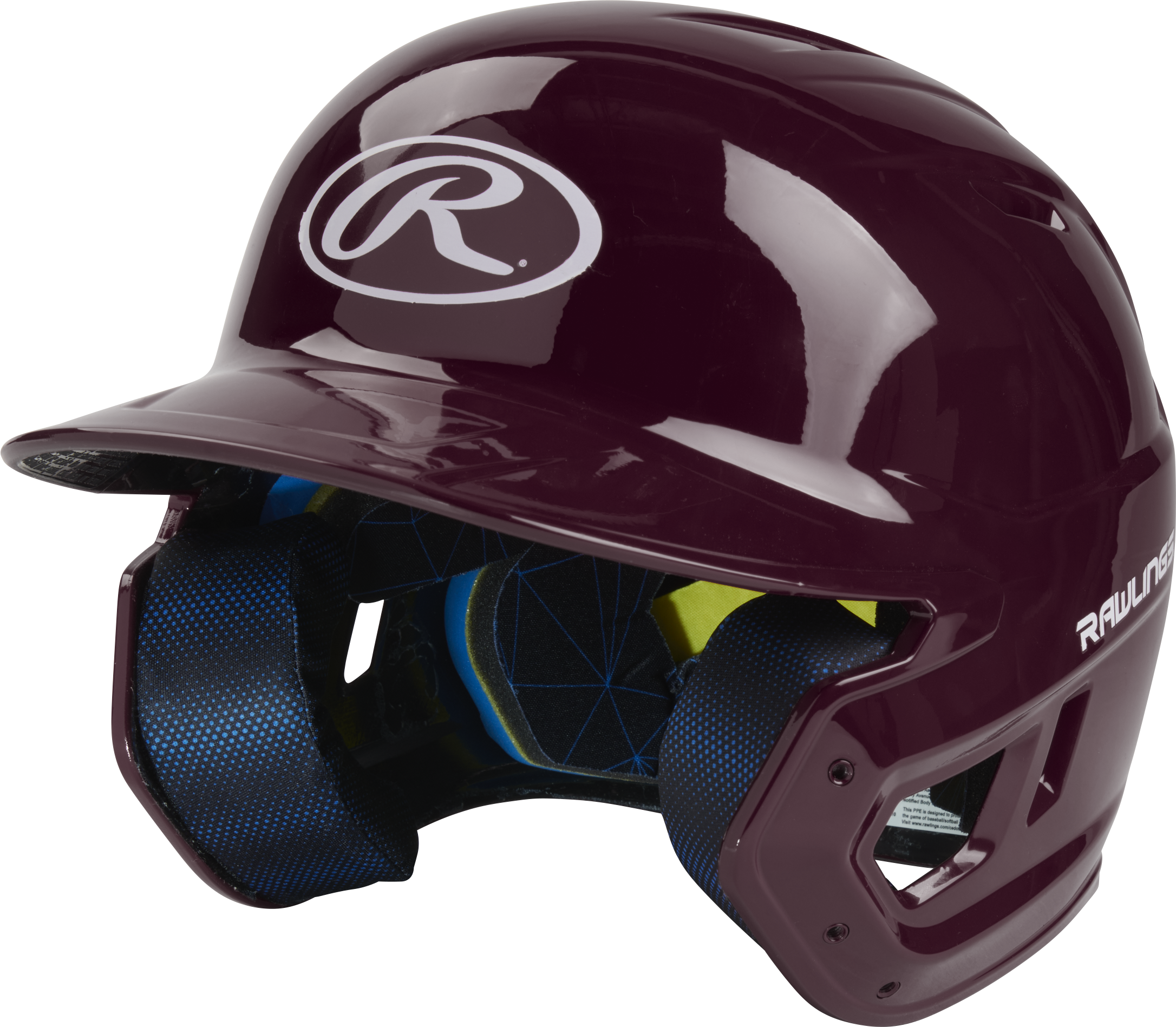 Rawlings Mach Gloss Junior Baseball Helmet - Maroon