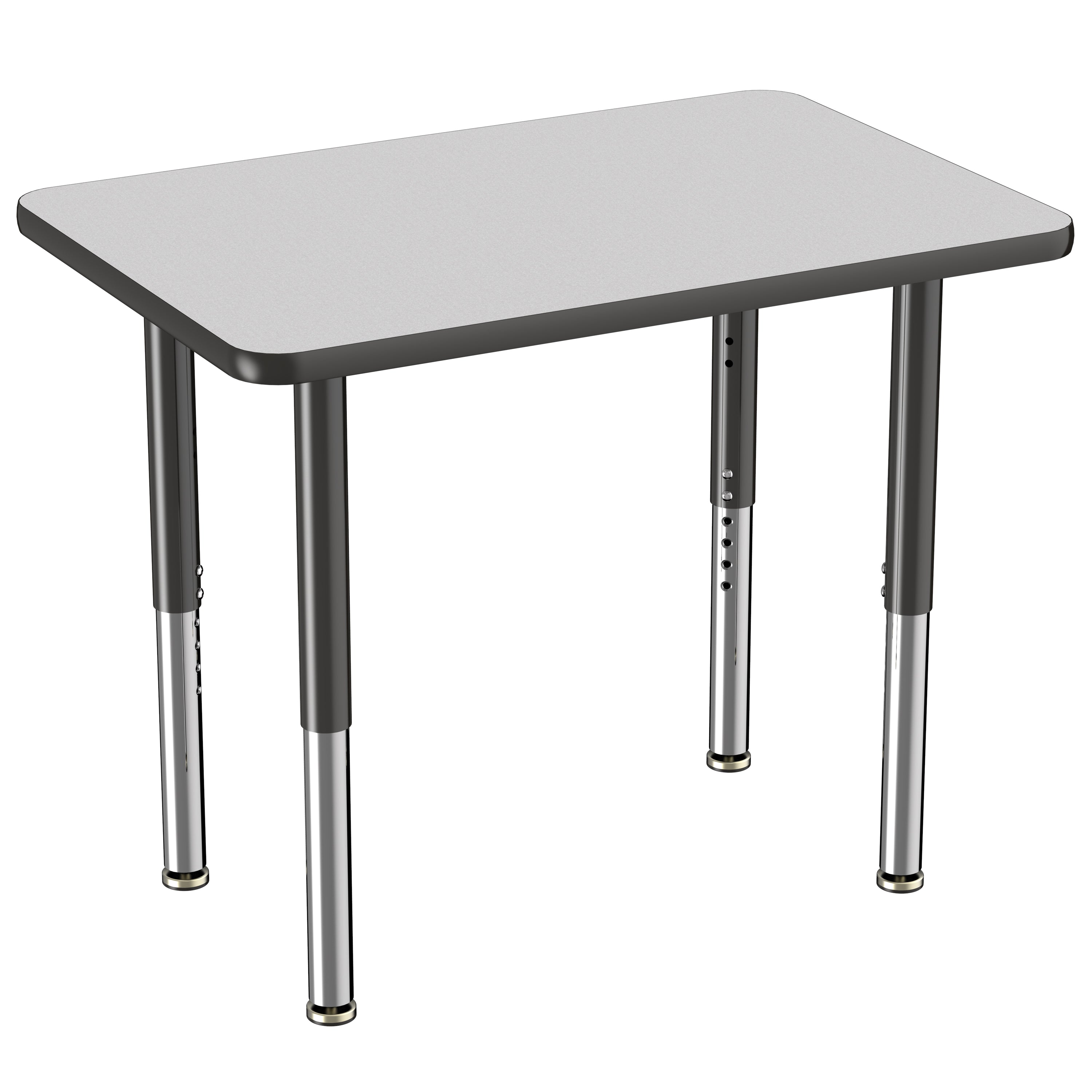 24" x 36" Rectangle T-Molding Activity Table with Adjustable Super Legs - Gray/Black