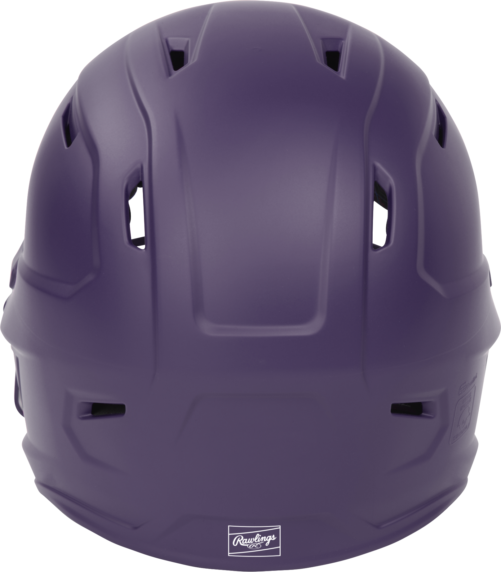 Rawlings Mach Hi-Viz Senior Matte Batting Helmet With Hi-Viz Face Guard - Purple
