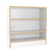 Laminate 2-Shelf Bookcase 30" Height - White/Maple Grain