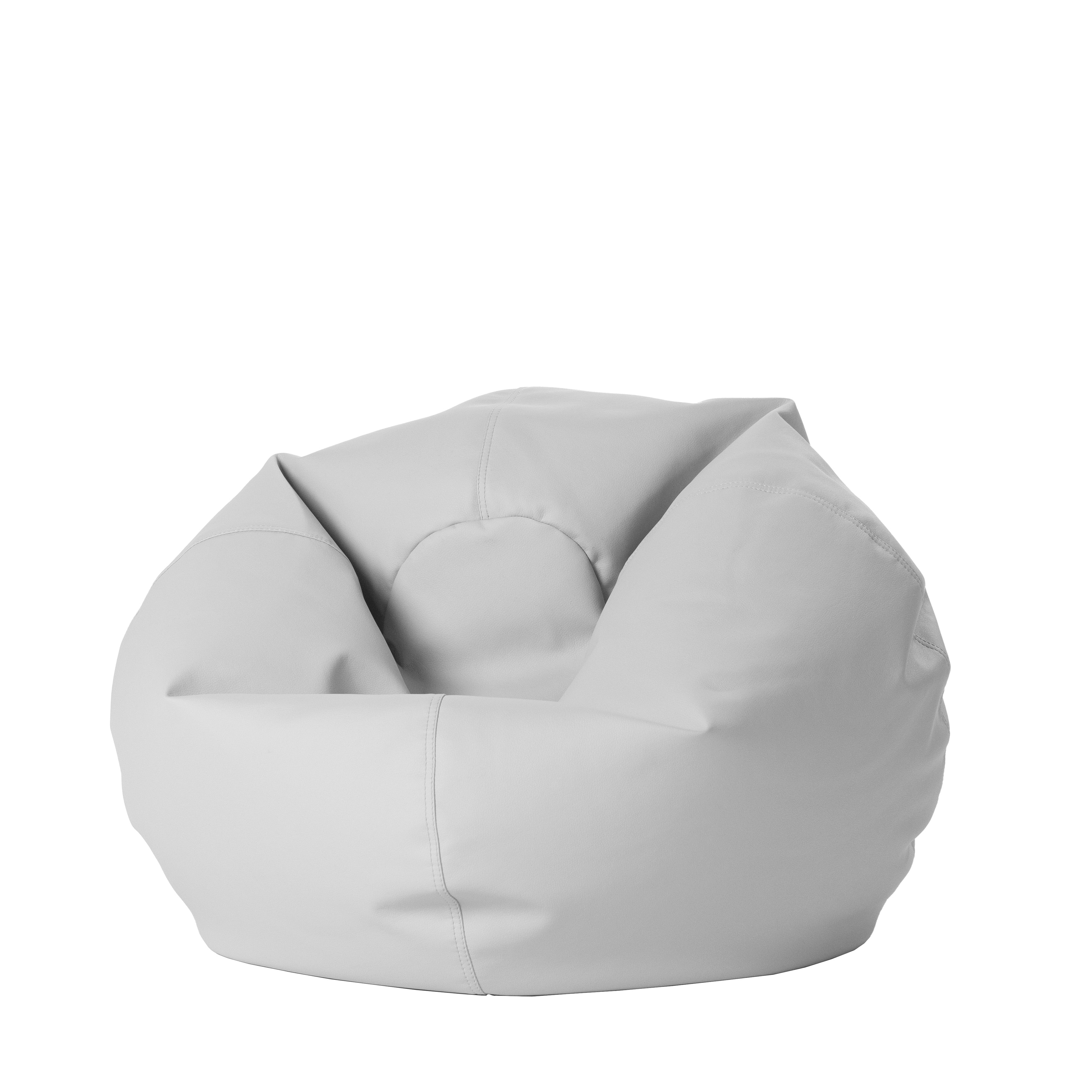30" Round Vinyl Bean Bag - Sterling