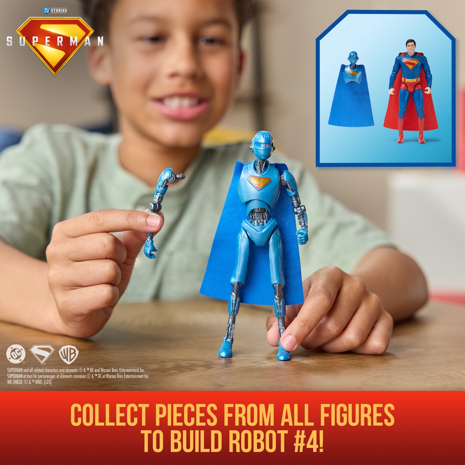 DC Comics, SUPERMAN 6-Inch Action Figure, Authentic SUPERMAN Movie Styling, Super Heroes Kids Toys For Boys and Girls Ages 4 and Up