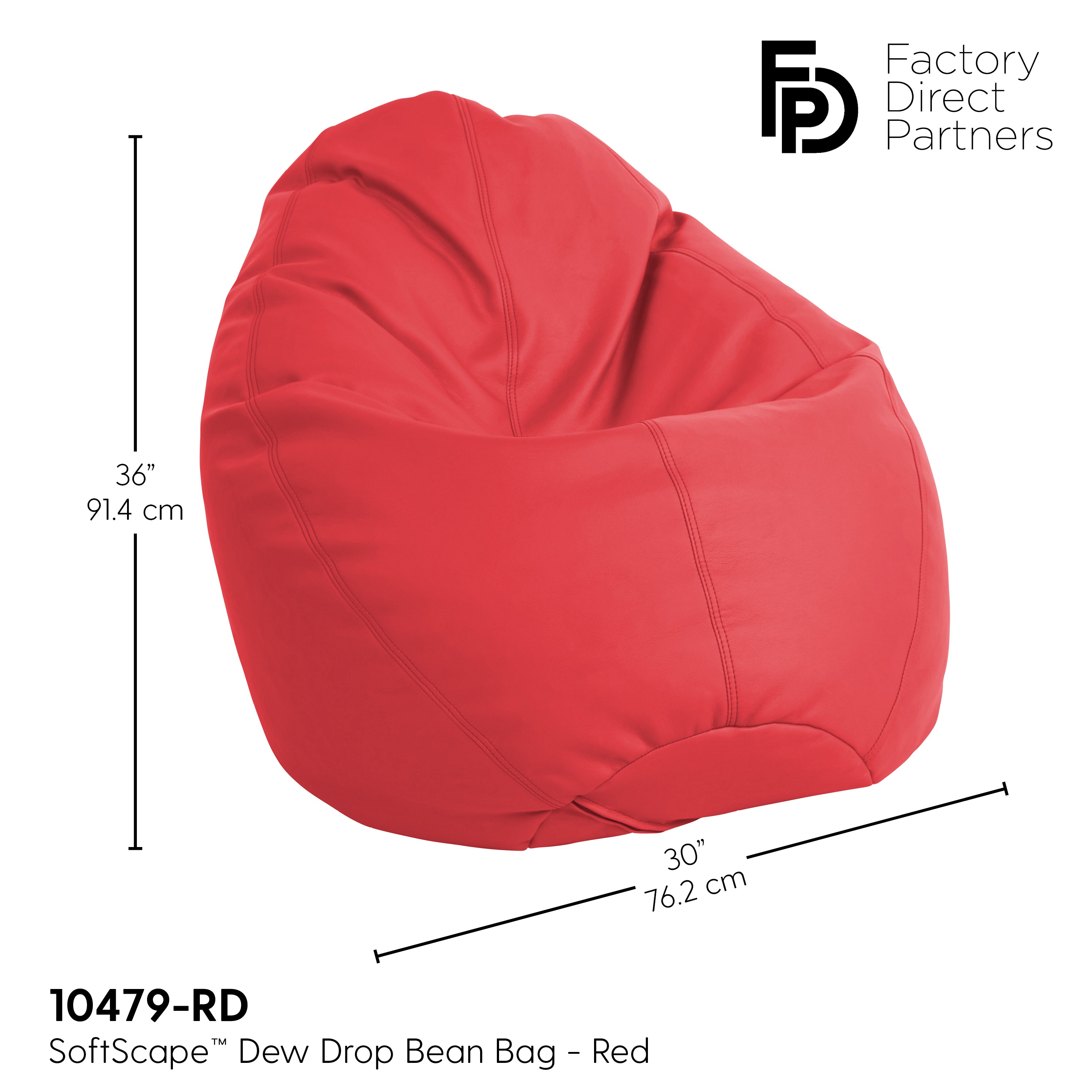 SoftScape Dew Drop Bean Bag - Red