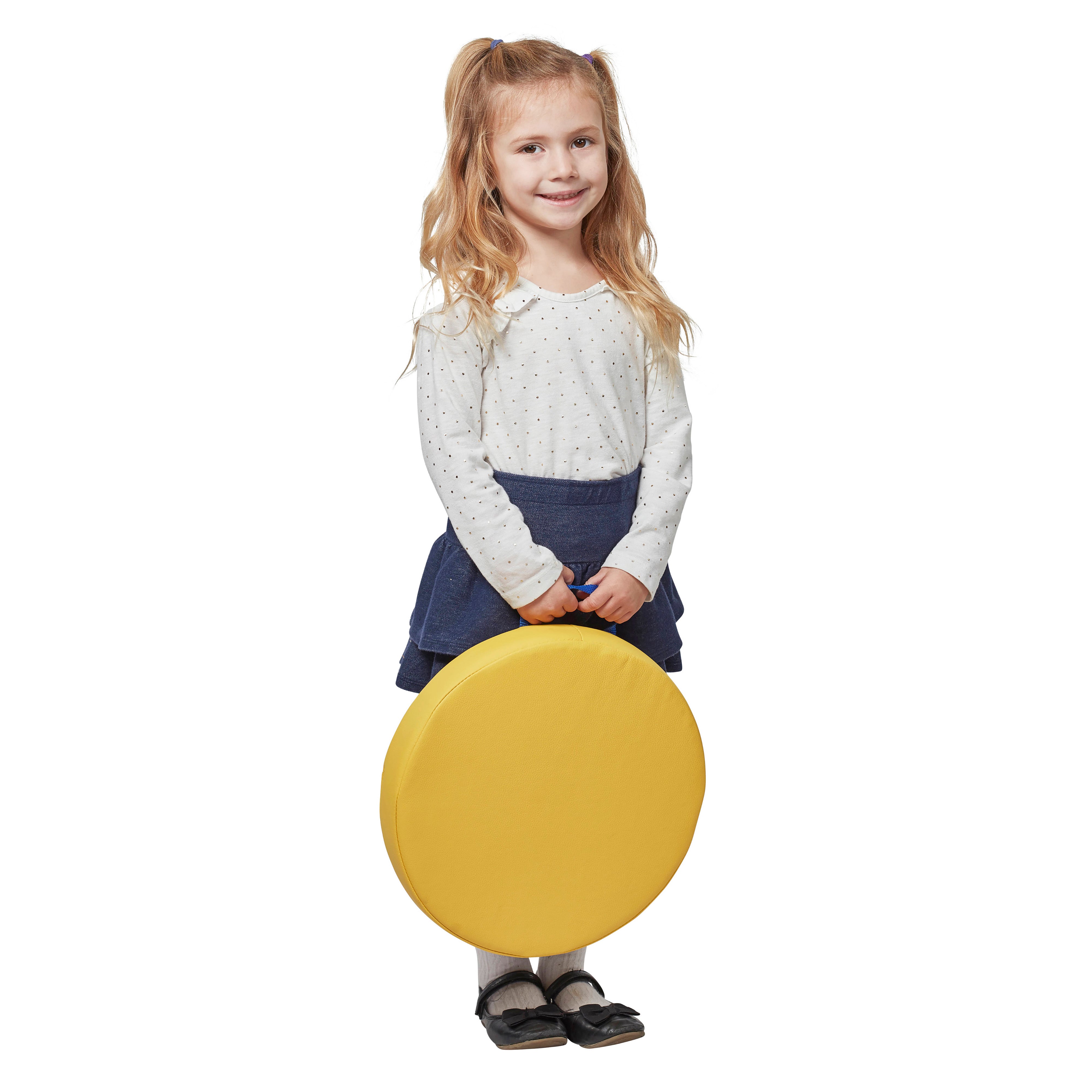 SoftZone Round Floor Cushion with Handle 6-Piece - Assorted