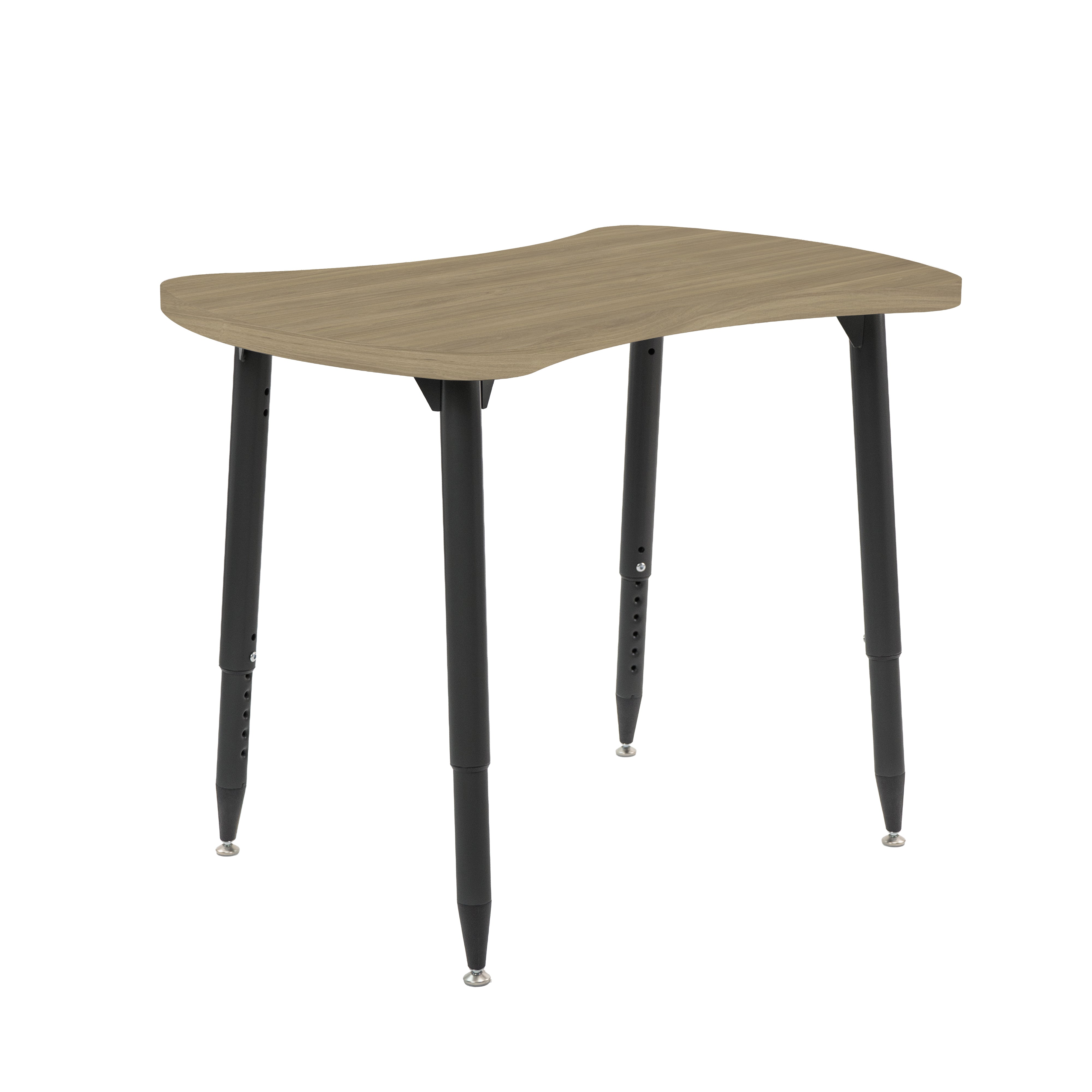 Adapte 25" x 37" Bowtie Woodgrain Activity Table with Adjustable Tapered Legs - Pasadena Oak/Black