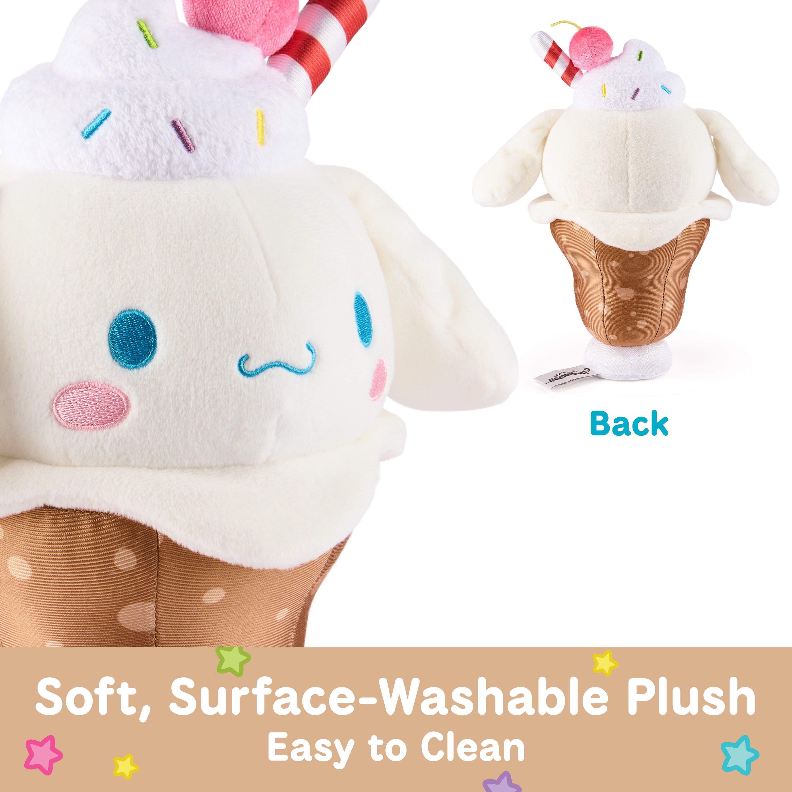 GUND Sanrio Official Hello Kitty and Friends Cinnamoroll Root Beer Float Plush, Collectible Plush Toy, Stuffed Animal for Ages 1 and Up, Pink, 8”