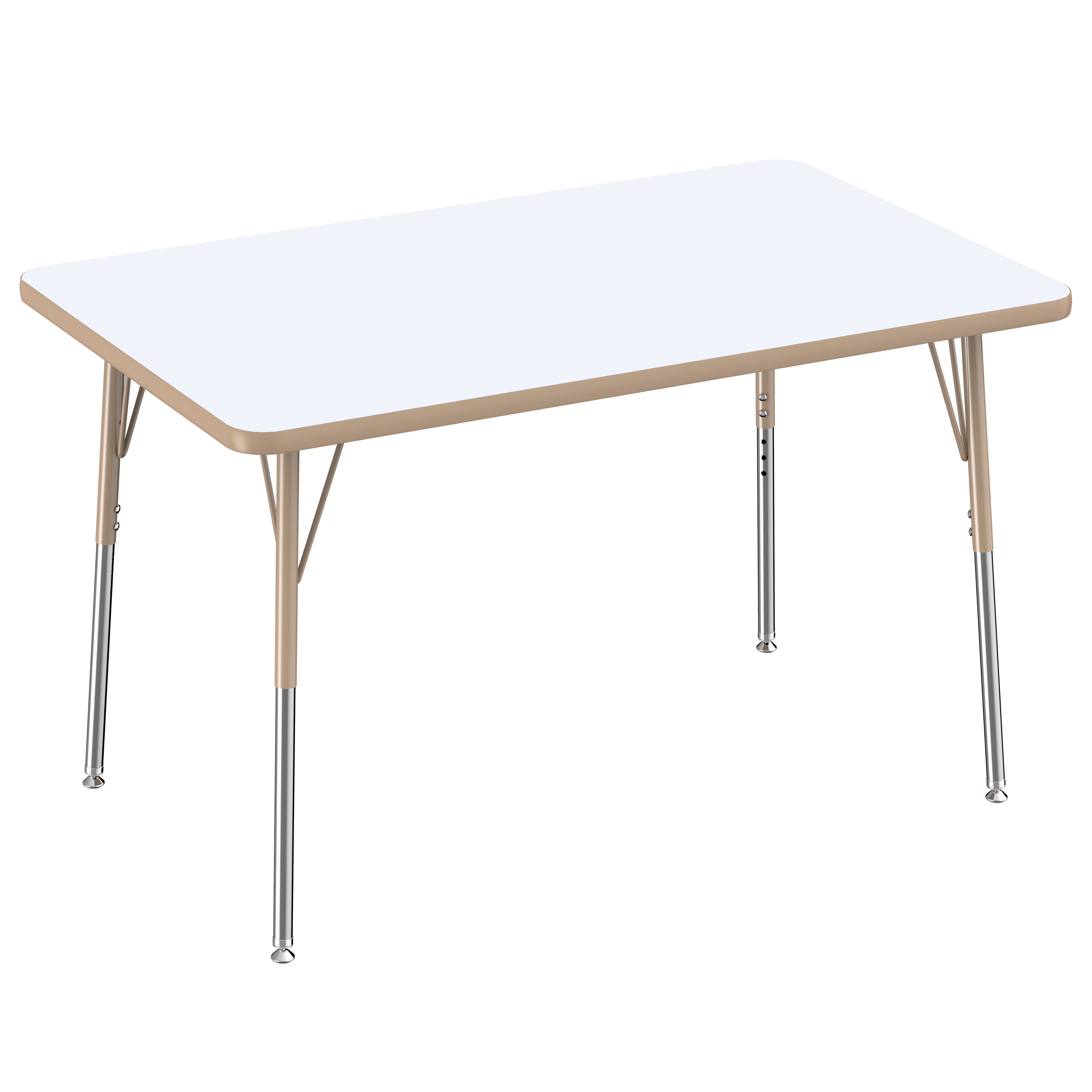 30" x 48" Rectangle Dry-Erase Activity Table with Adjustable Standard Swivel Glide Legs - Whiteboard/Sand