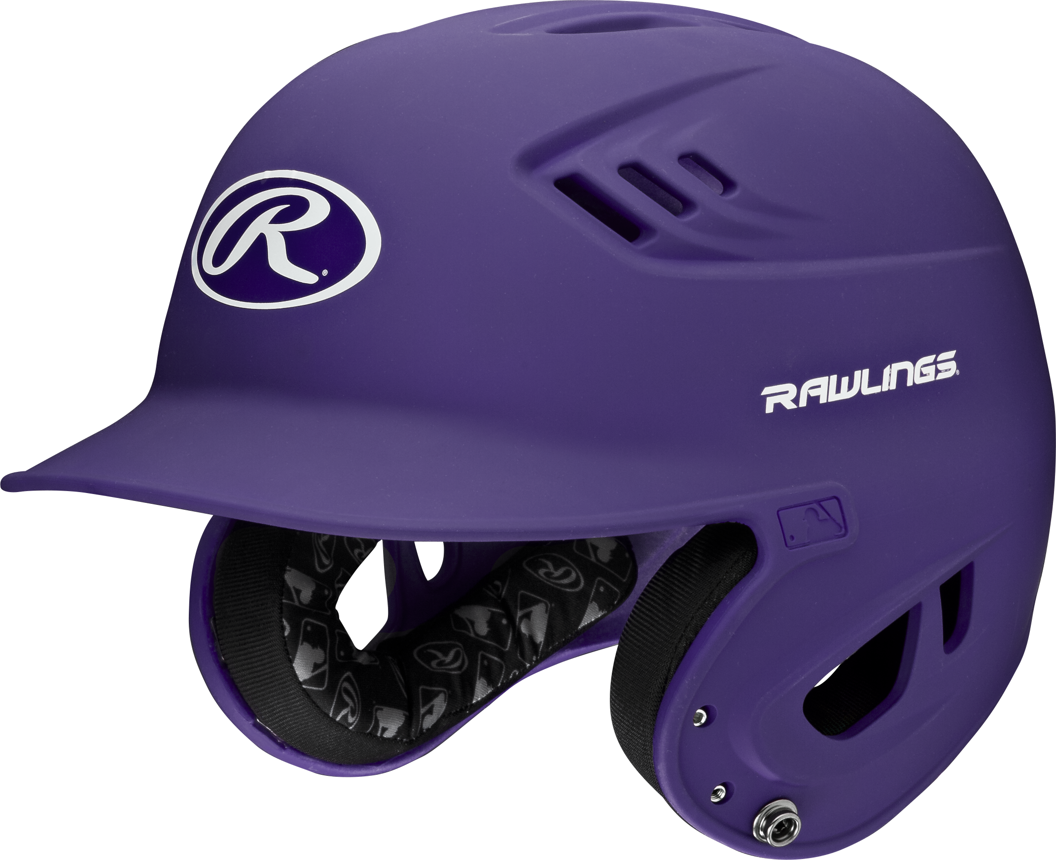 Rawlings R16 Matte Junior 1-Tone Baseball Helmet - Purple