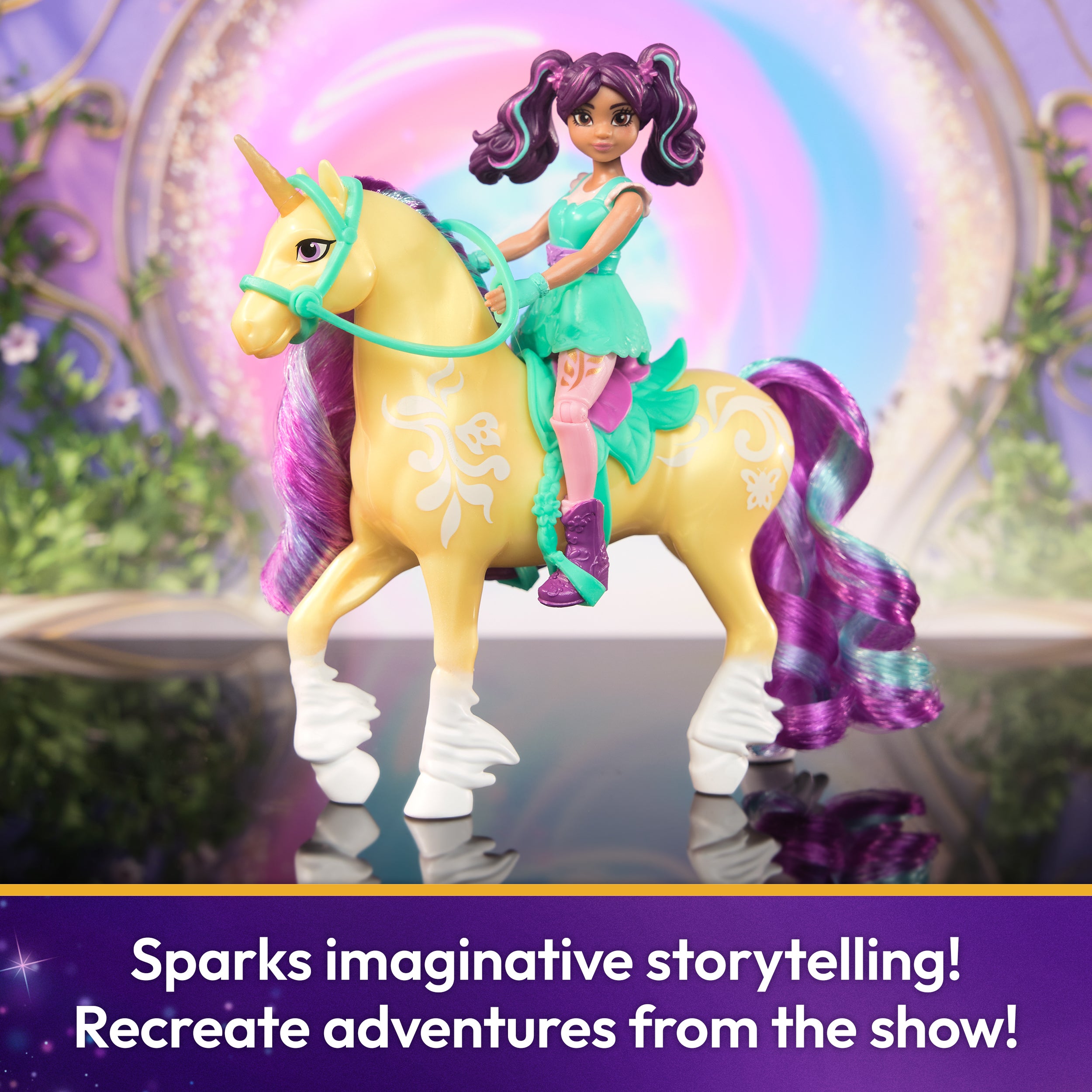 Unicorn Academy, Ava & Leaf with 2 Accessories & Hair Tool, Dolls & Unicorn Toys for Girls Ages 4 and up