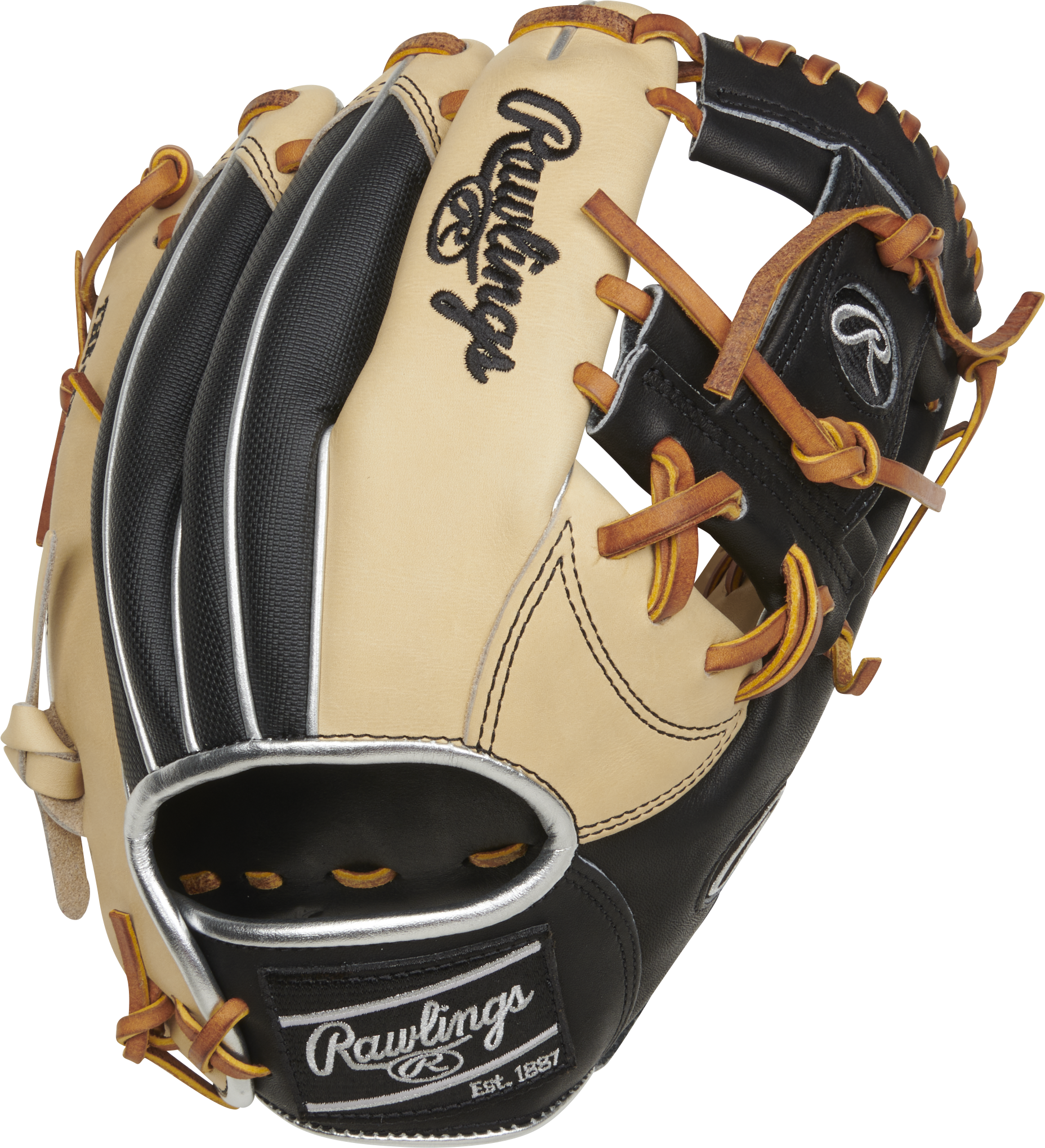 Rawlings Heart Of The Hide Series 11.5-Inch Baseball Glove - Right Hand Thrower - Camel/Black Speedshell