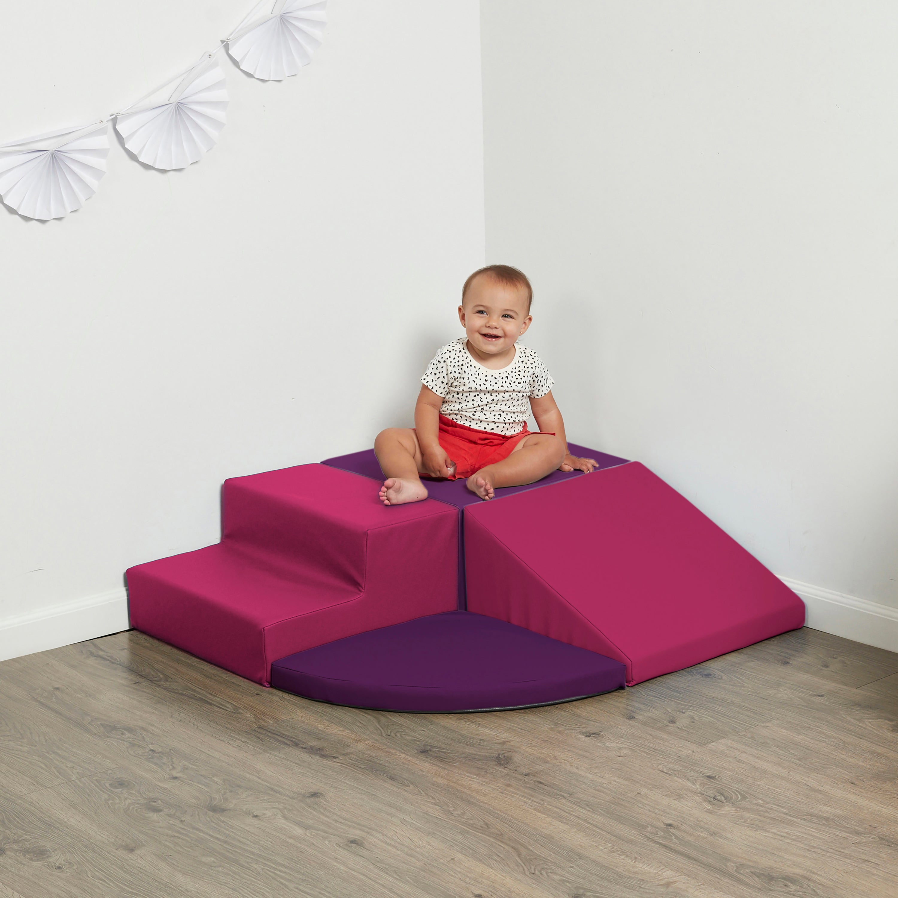 SoftScape Toddler Playtime Corner Climber - Purple/Raspberry