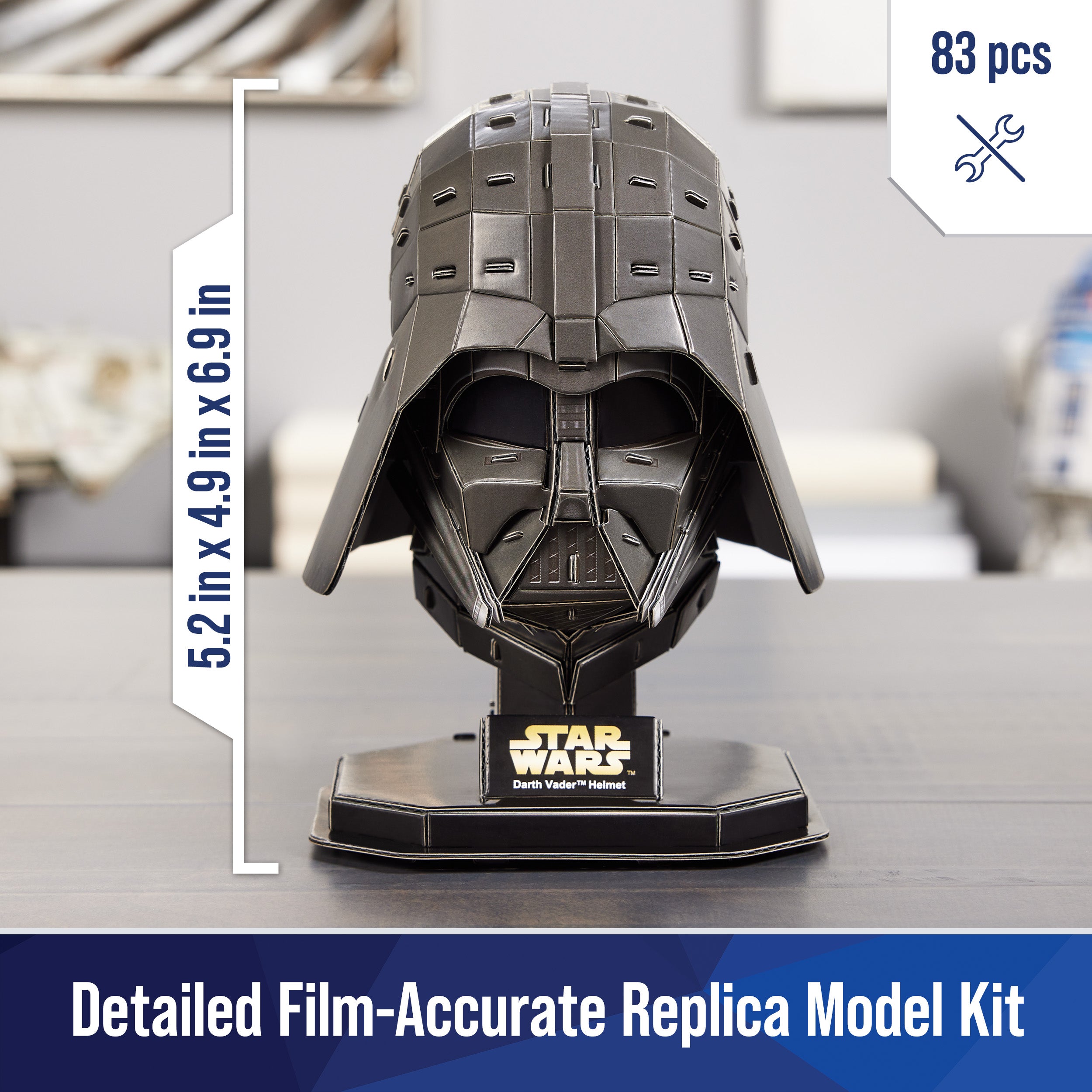 4D Build Star Wars Darth Vader Cardstock 3D Model Kit, Star Wars Gifts, Toys Desk Décor for Fans & Collectors, Adults & Teens 12+