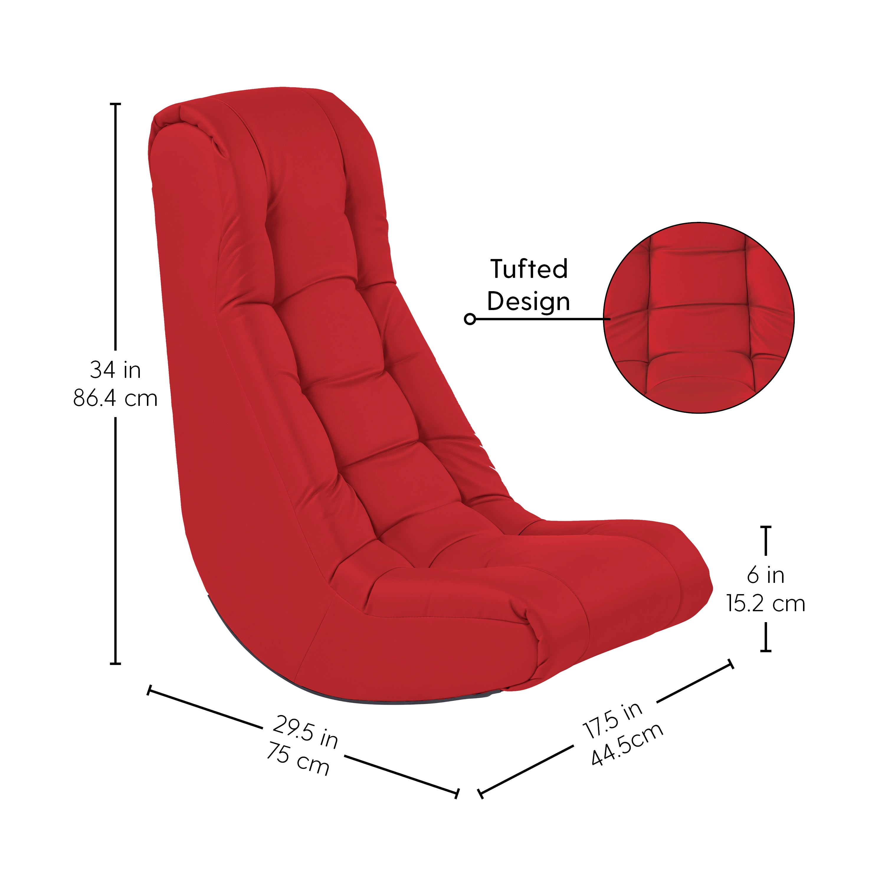 Tufted Soft Rocker - Red