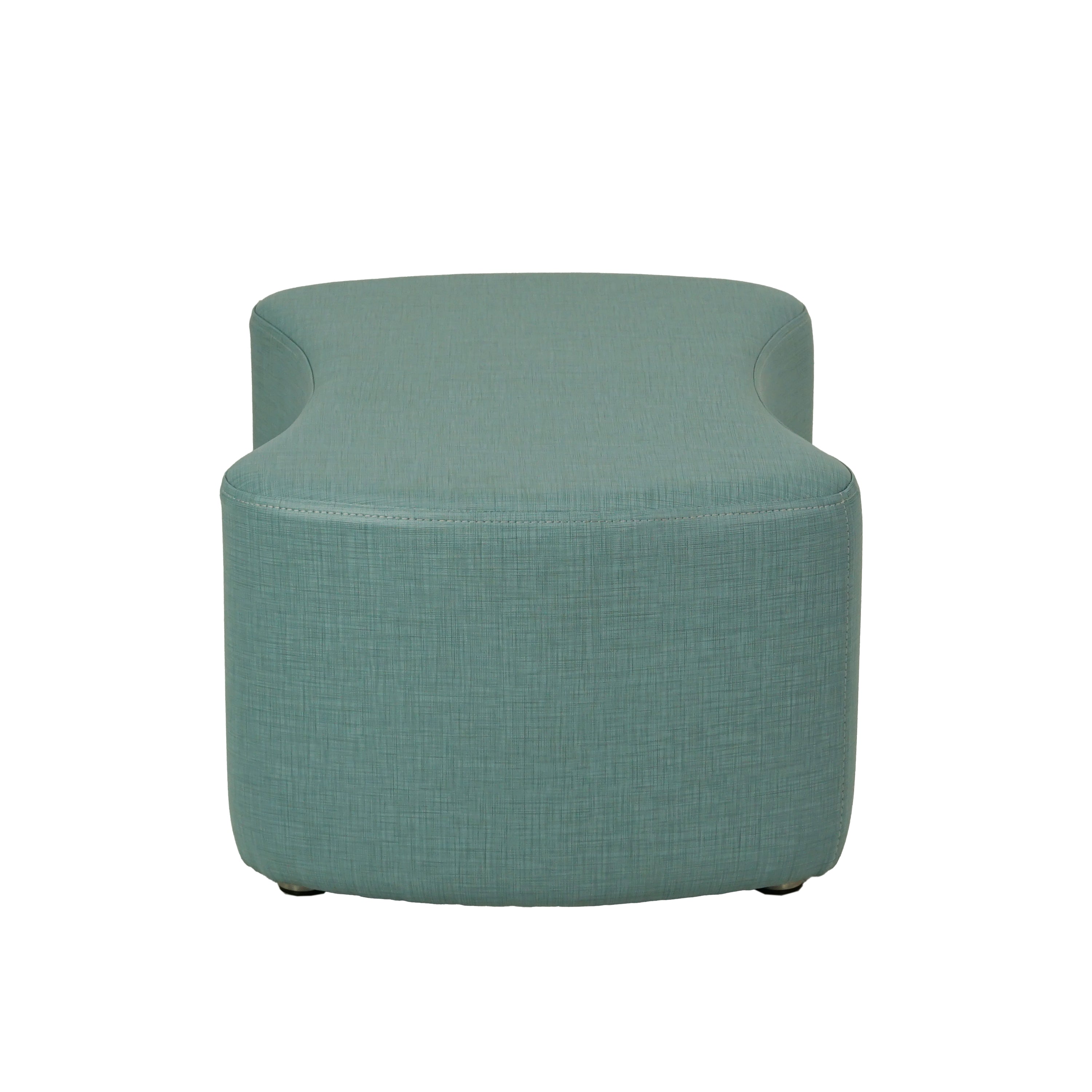 Pro Series Upholstered Bowtie Ottoman, 4-Piece - Sky Blue Crosshatch