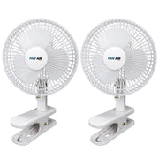 FanFair Fanfair 6-inch, 2-Speed White Clip Fan x2