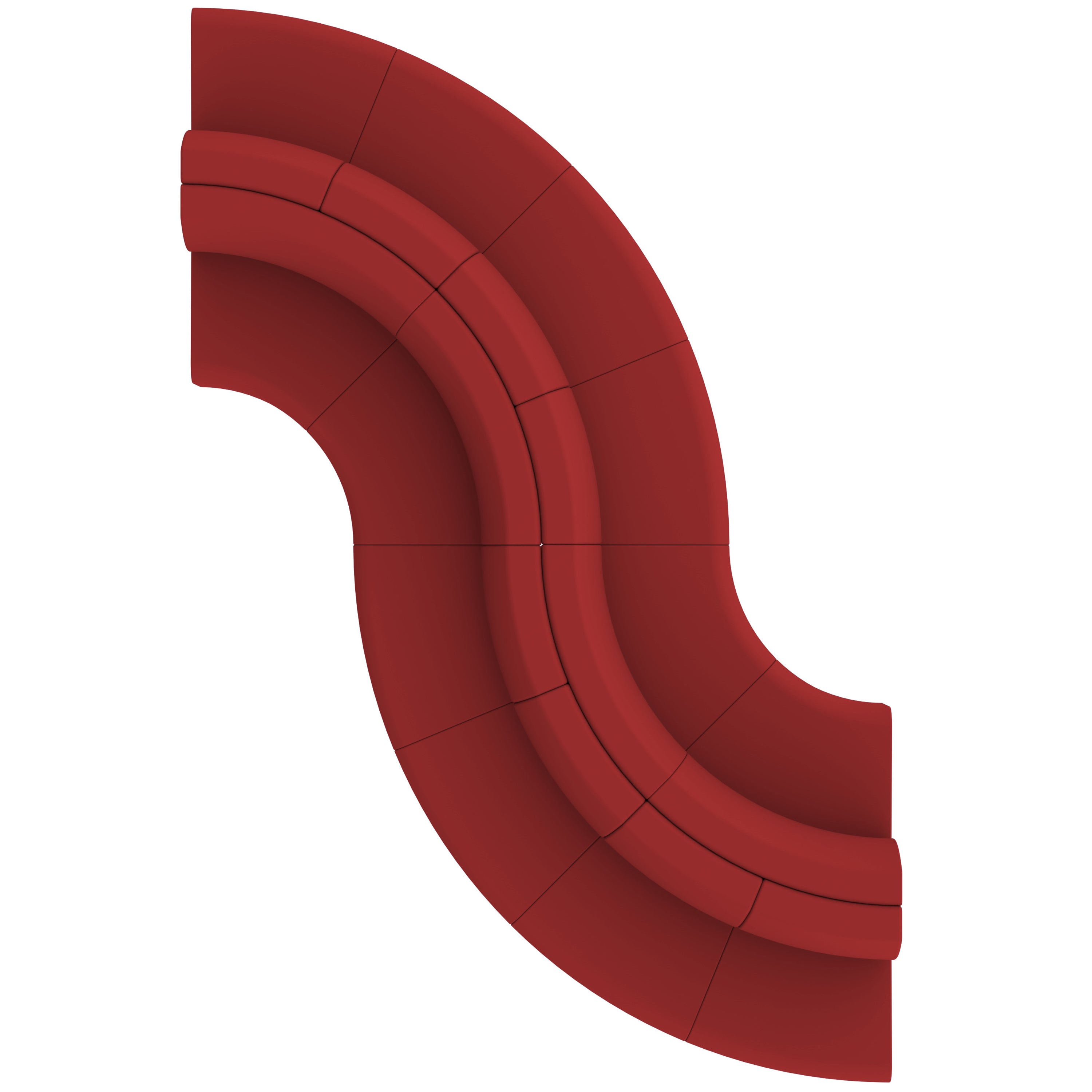 Pro Series Connect Edged Crest Seating, 12-Piece Set - Crimson