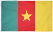 Cameroon Flag 4x6 ft. Nylon SolarGuard Nyl-Glo 100% Made in USA to Official United Nations Design Specifications.