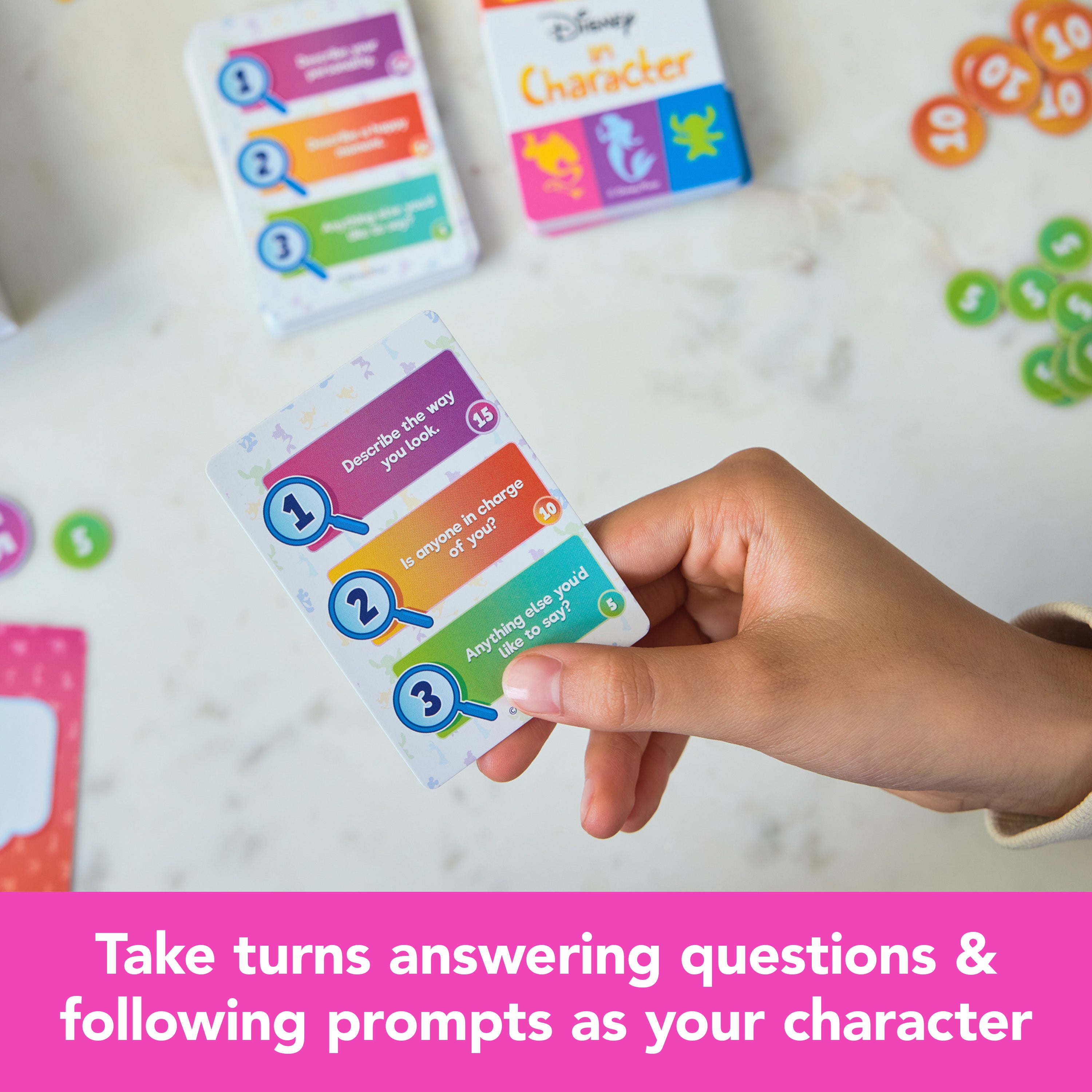Spin Master Games, Disney in Character Card Game, Interactive Charades, Disney Trivia & More for Hilarious Family Fun, Indoor Activity, 2-4 Players, for Ages 8 & Up