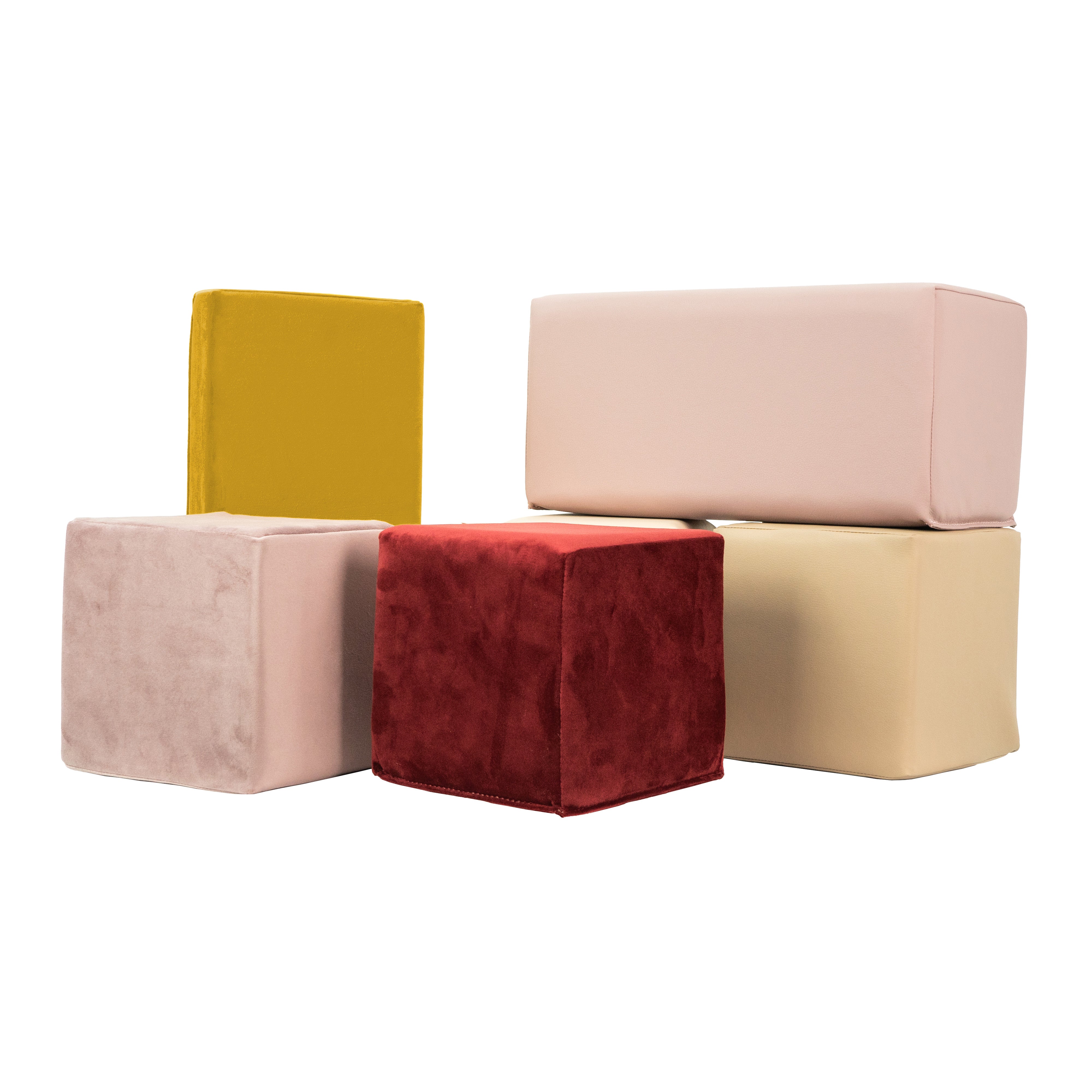 SoftScape Two-Texture Big Block Set, 6-Piece - Rosette