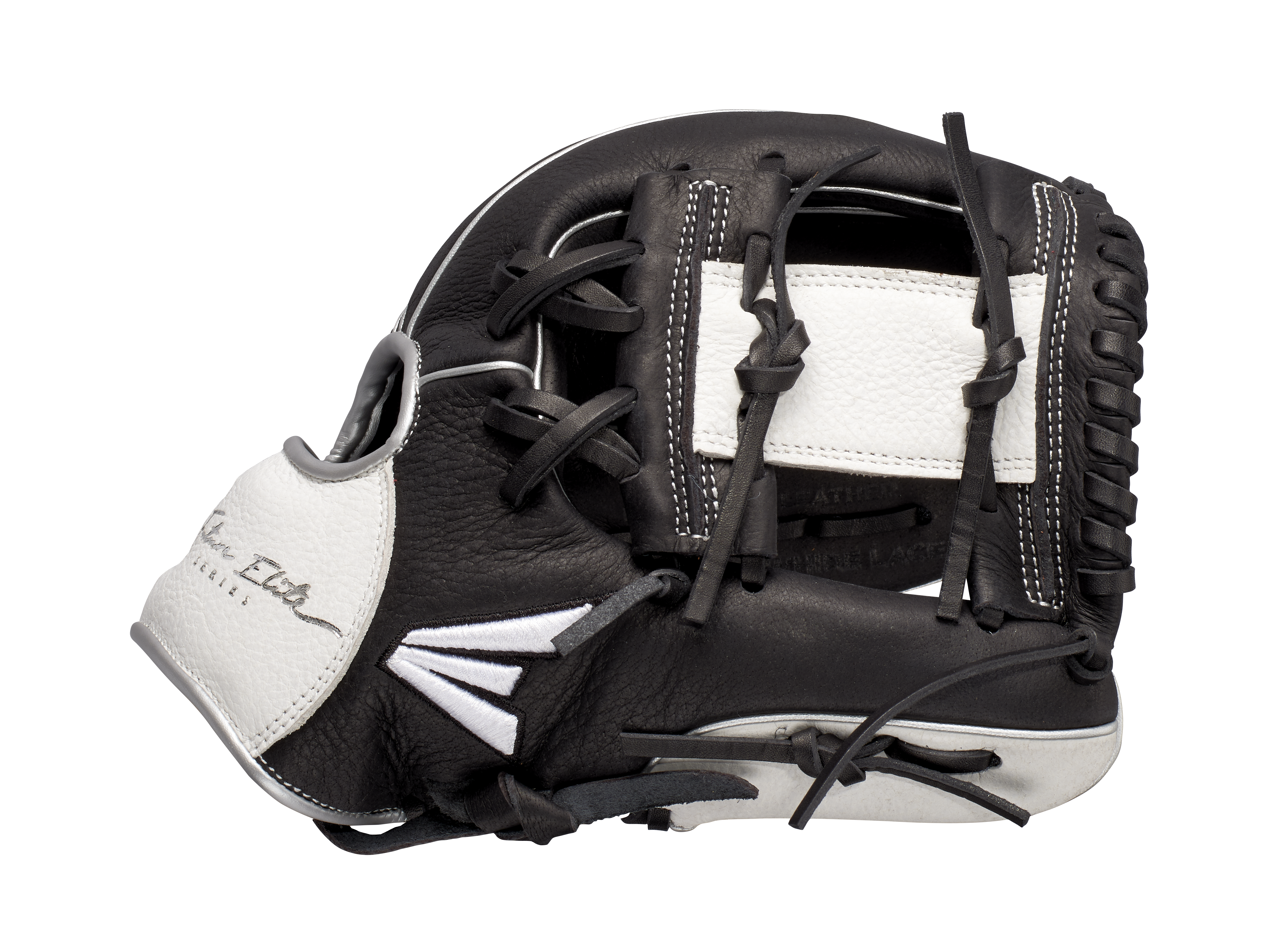 Easton Future Elite Series Youth 11-Inch Baseball Glove - Right Hand Thrower - Black/White