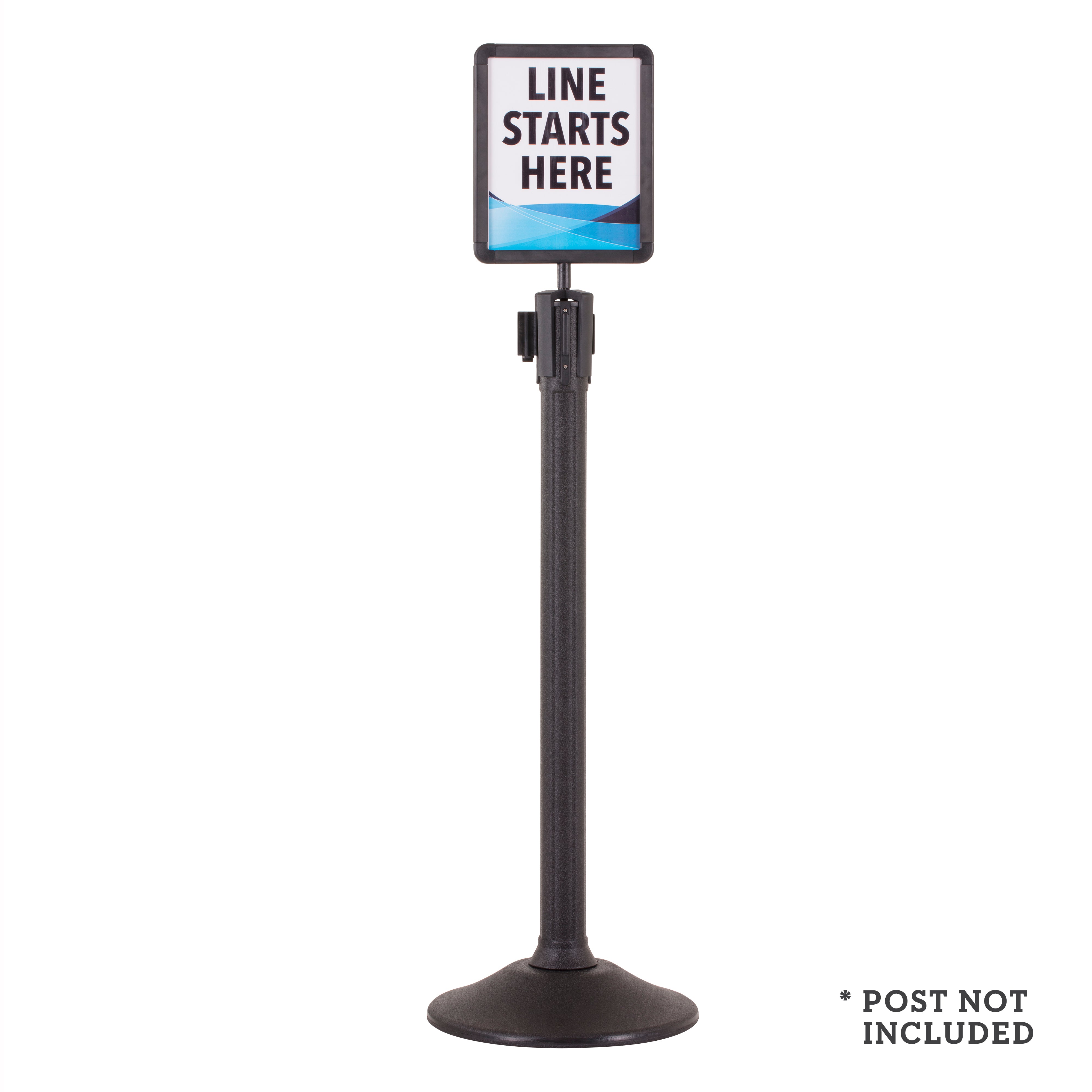 Sign Holder ‐ Black ‐ for Sentinel & Trek Stanchions