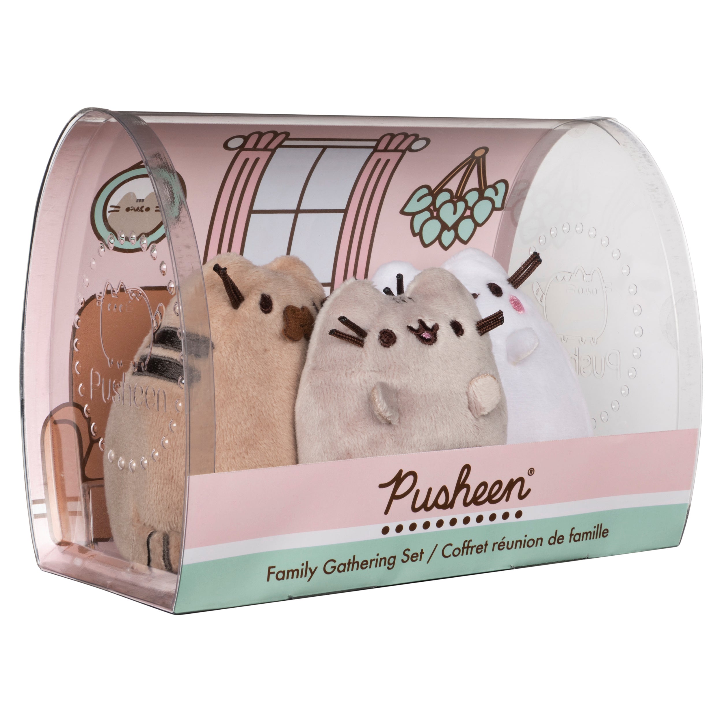 GUND Pusheen Family Gathering Collector Set of 3 Plush Stuffed Animal Cats