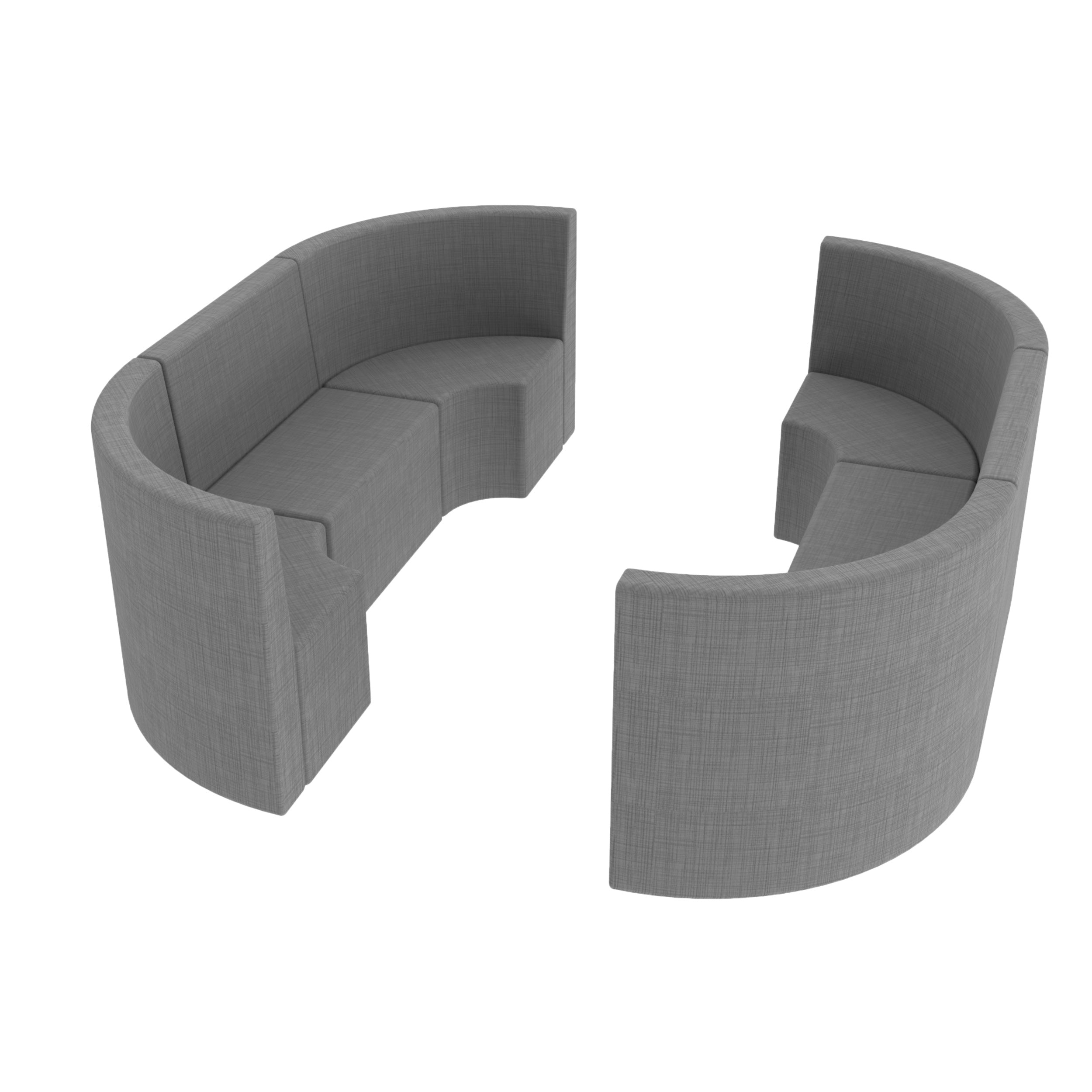 Pro Series Tallback Chairs 18" Seat Height, 6-Piece Set - Slate Gray Crosshatch