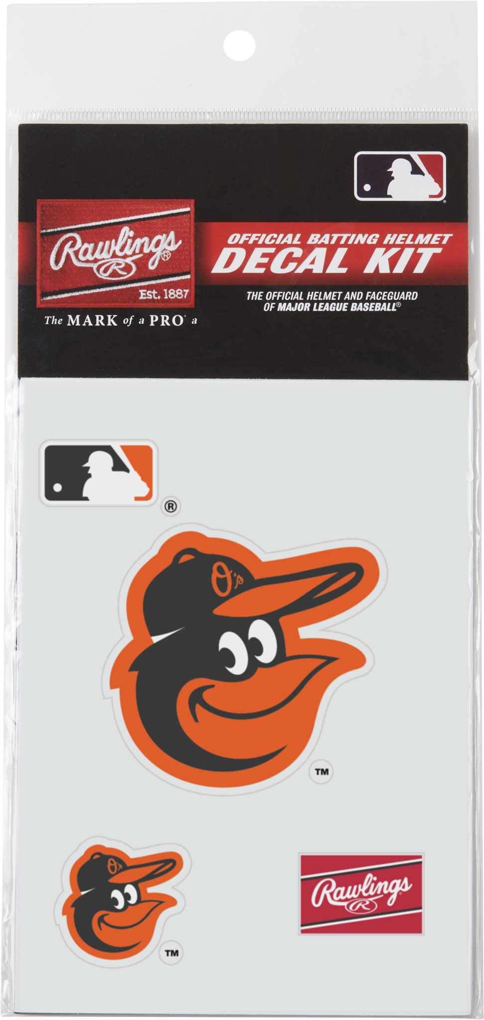 Rawlings Mlb Replica Decal Kits - Baltimore Orioles