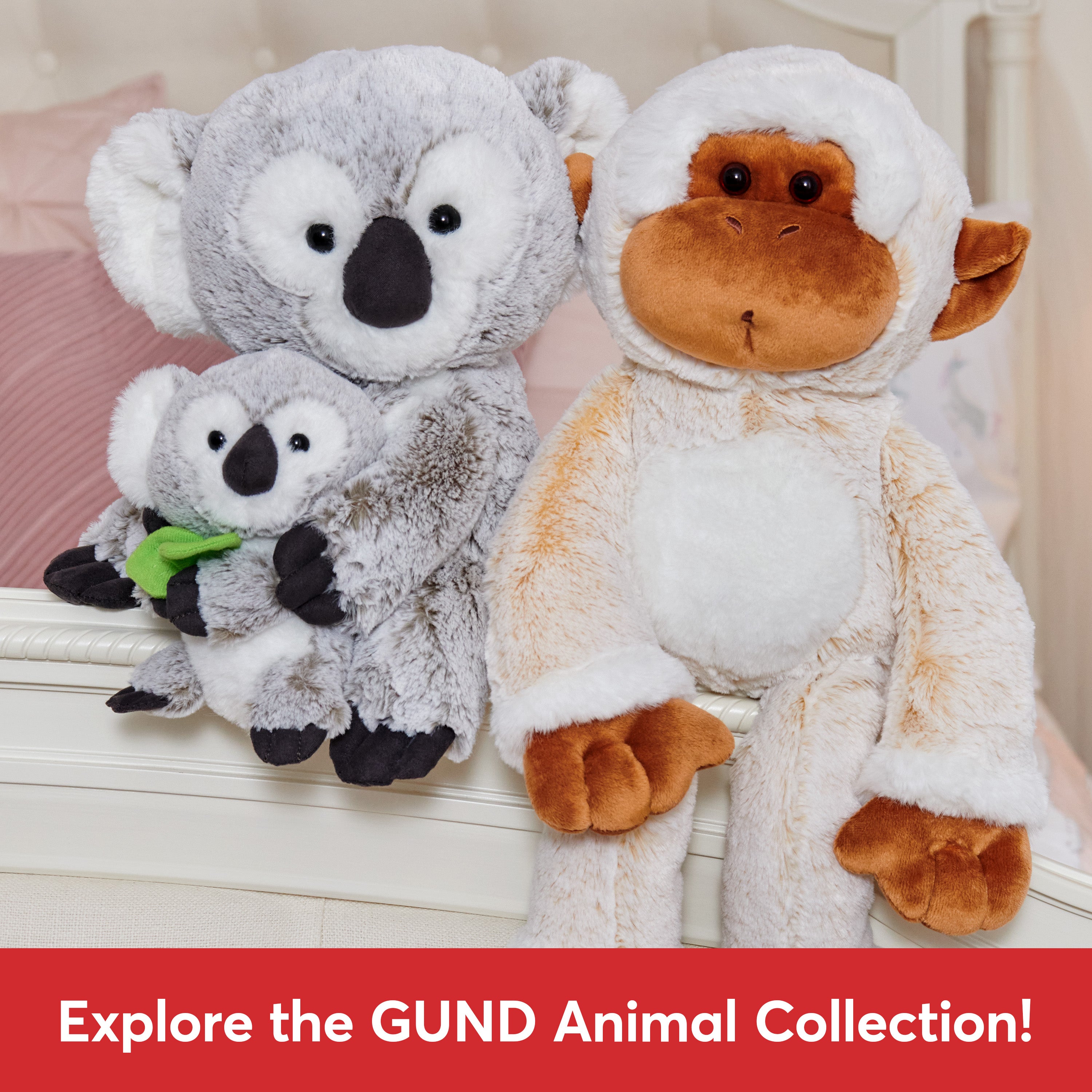 GUND Tilly the Monkey Plush, Premium Stuffed Animal for Ages 1 and Up, Cream/Brown, 15”