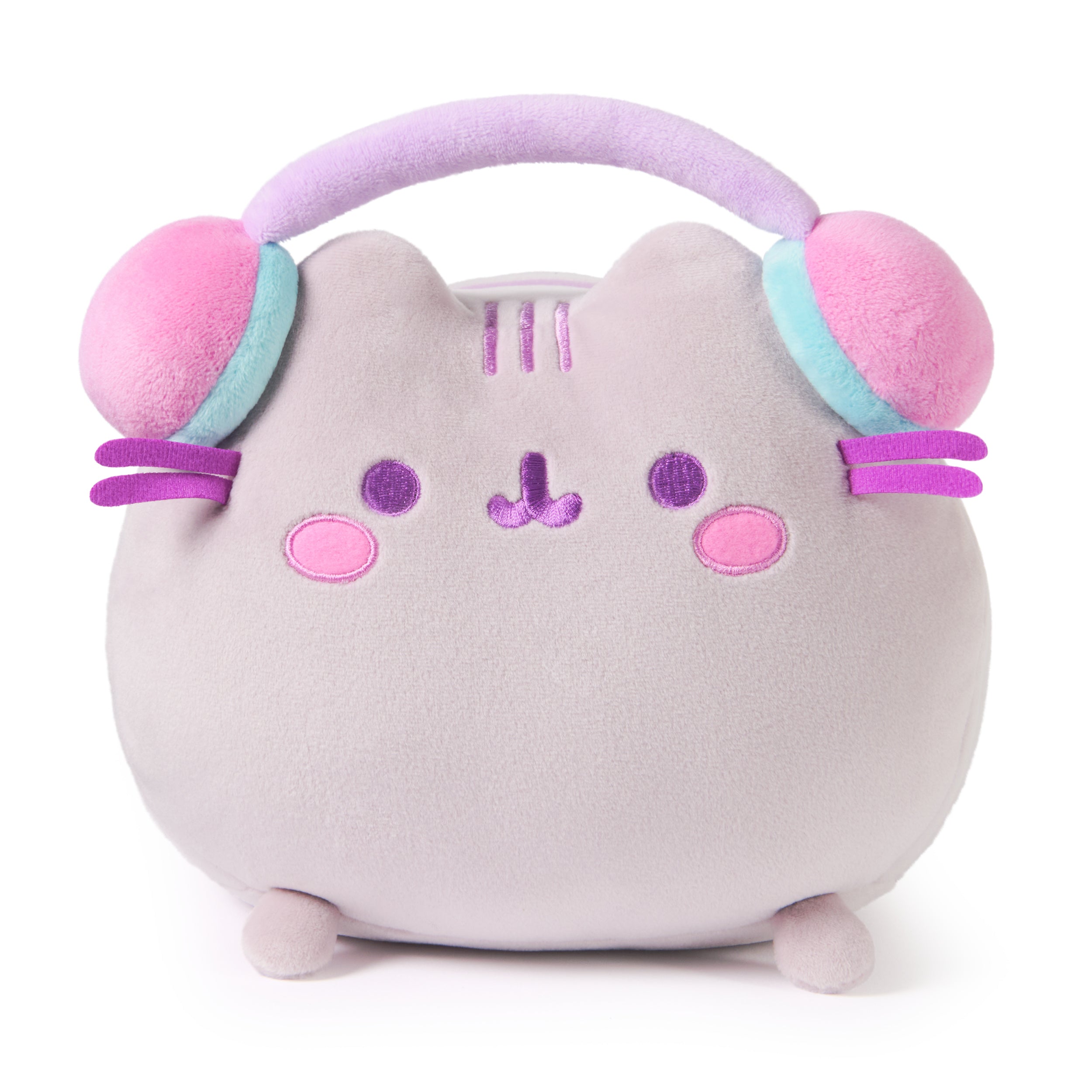 GUND Pusheen Gamer Squisheen Plush, Squishy Toy, Collectible Plush Toy, Gaming Decor, Stuffed Animal for Ages 8 and Up, Gray, 11”
