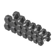 Lifeline 380Lb Hex Rubber Dumbbell Set - 10Lb, 15Lb, 20Lb, 25Lb, 30Lb, 40Lb, 50Lb Set