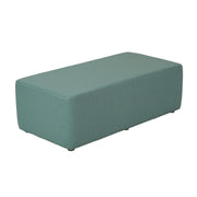 Pro Series Upholstered Rectangle Ottoman 12" Height - Sky Blue Crosshatch