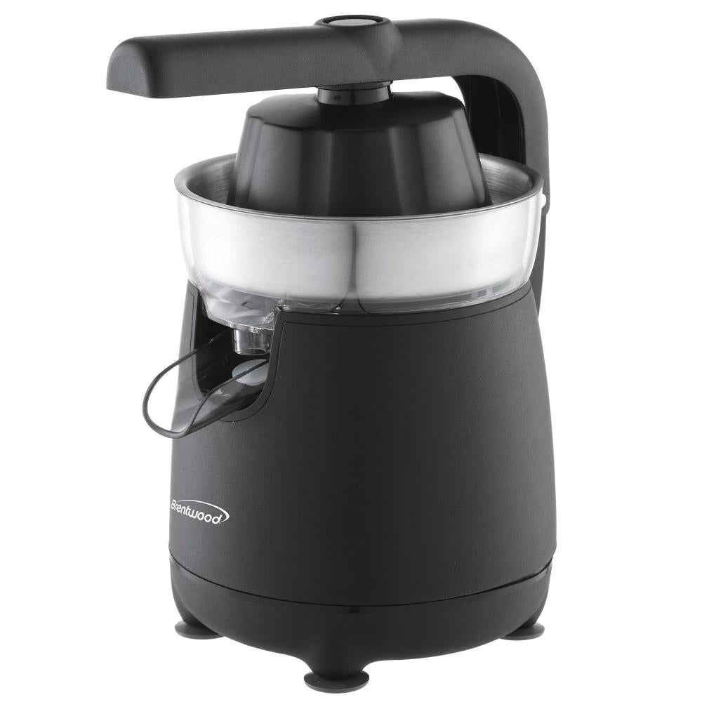 Brentwood Brentwood Powerful Electric Citrus Juicer with Ergonomic Lever, 2 Cones, Dishwasher Safe Parts (J26BK) - Black
