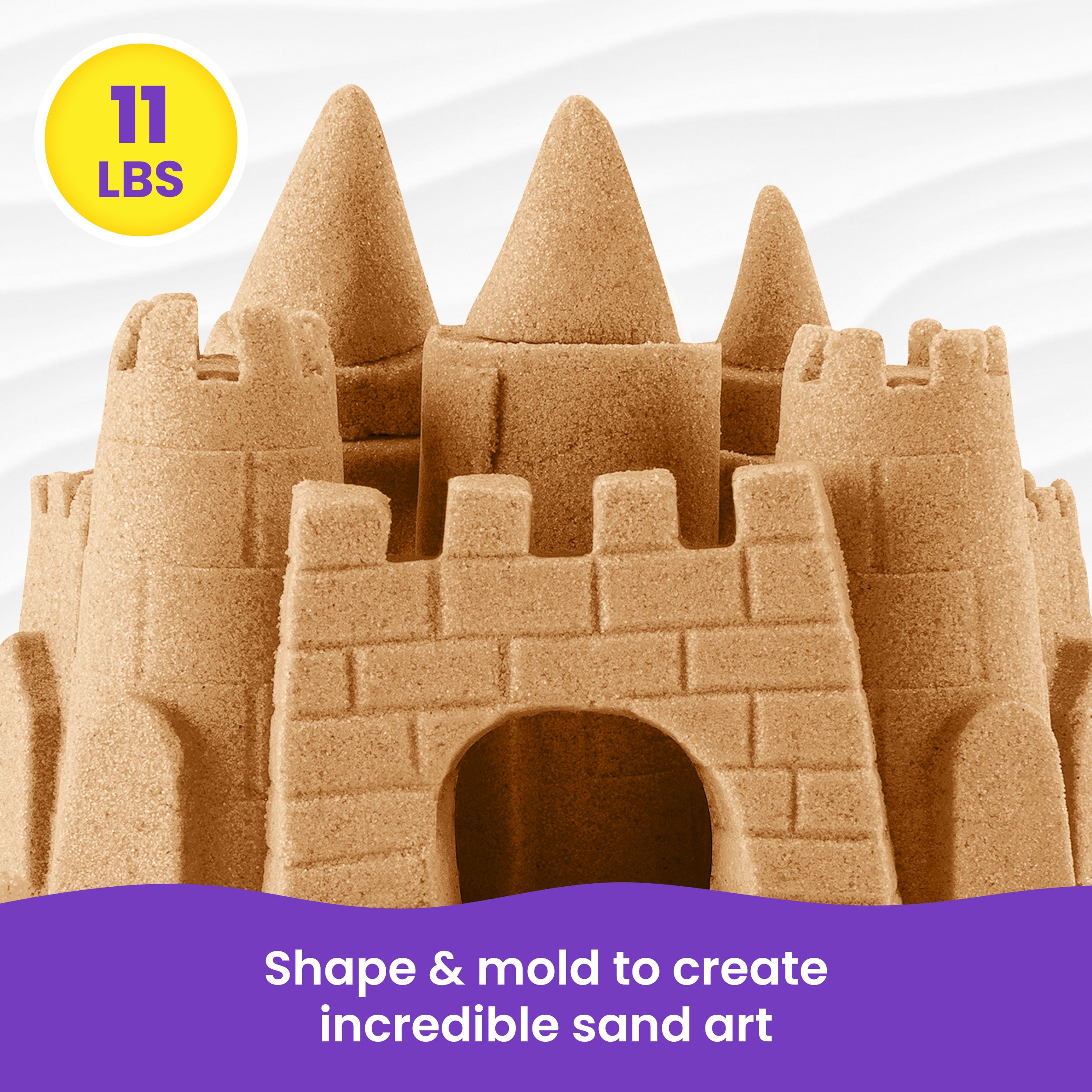 Kinetic Sand, 11lb 5kg Natural Brown Play Sand, Mega Box for Arts and Crafts, Sandbox Packaging May Vary, Moldable Sensory Toys for Ages 3 and up