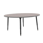 Adapte 60" Round Thermofused Activity Table with Adjustable Tapered Legs - Gray/North Sea