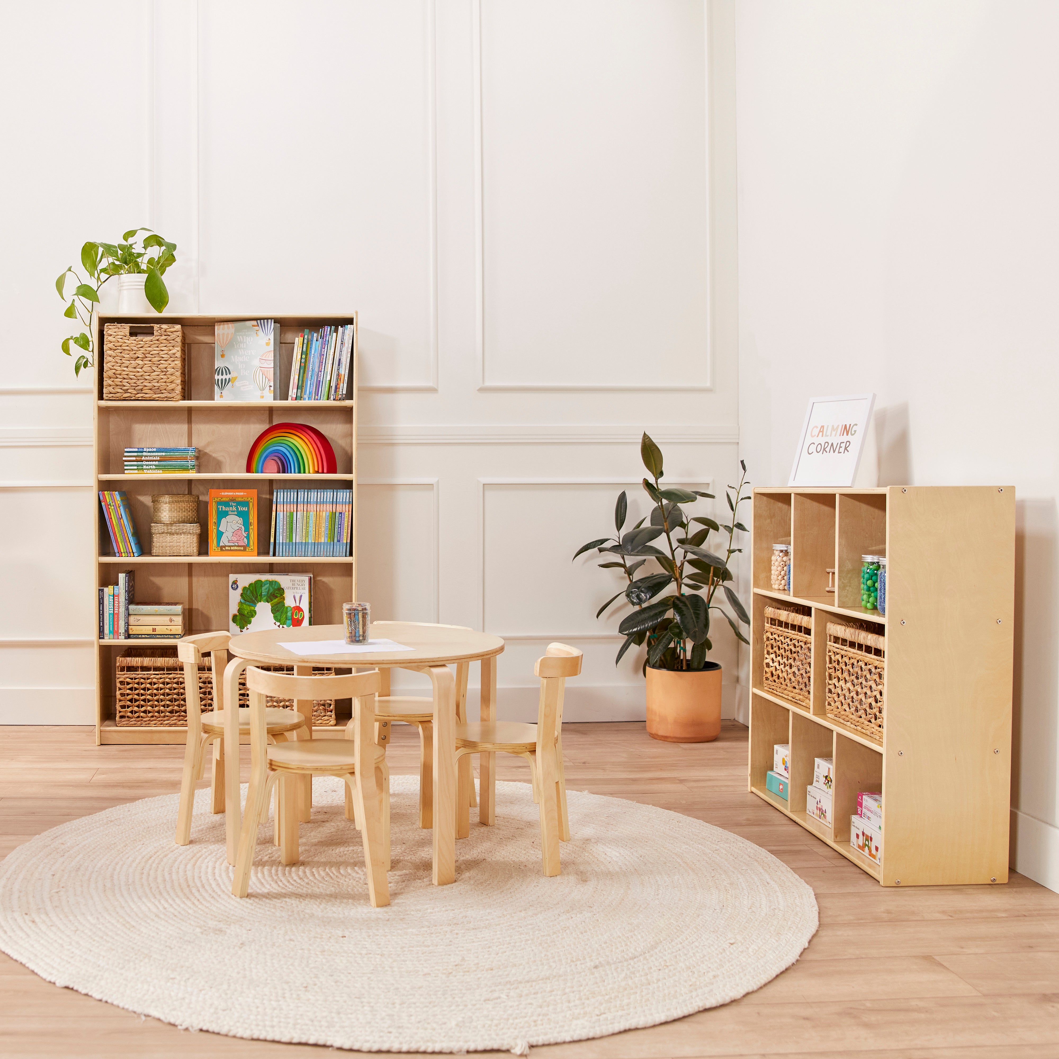 Streamline 8-Compartment Storage Cabinet 36in H - Natural
