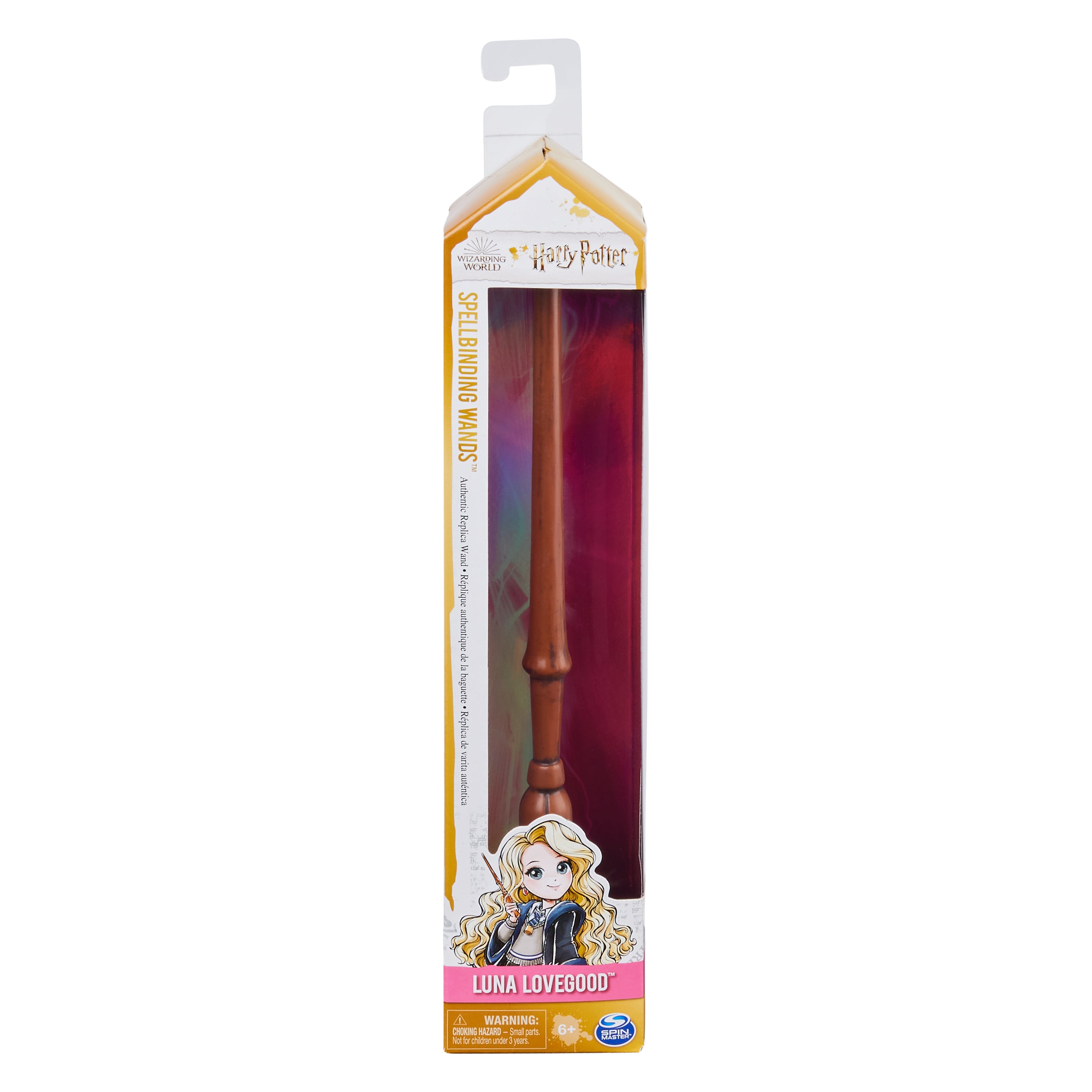 Wizarding World Harry Potter, 12-inch Spellbinding Luna Lovegood Magic Wand with Collectible Spell Card, Kids Toys for Ages 6 and up