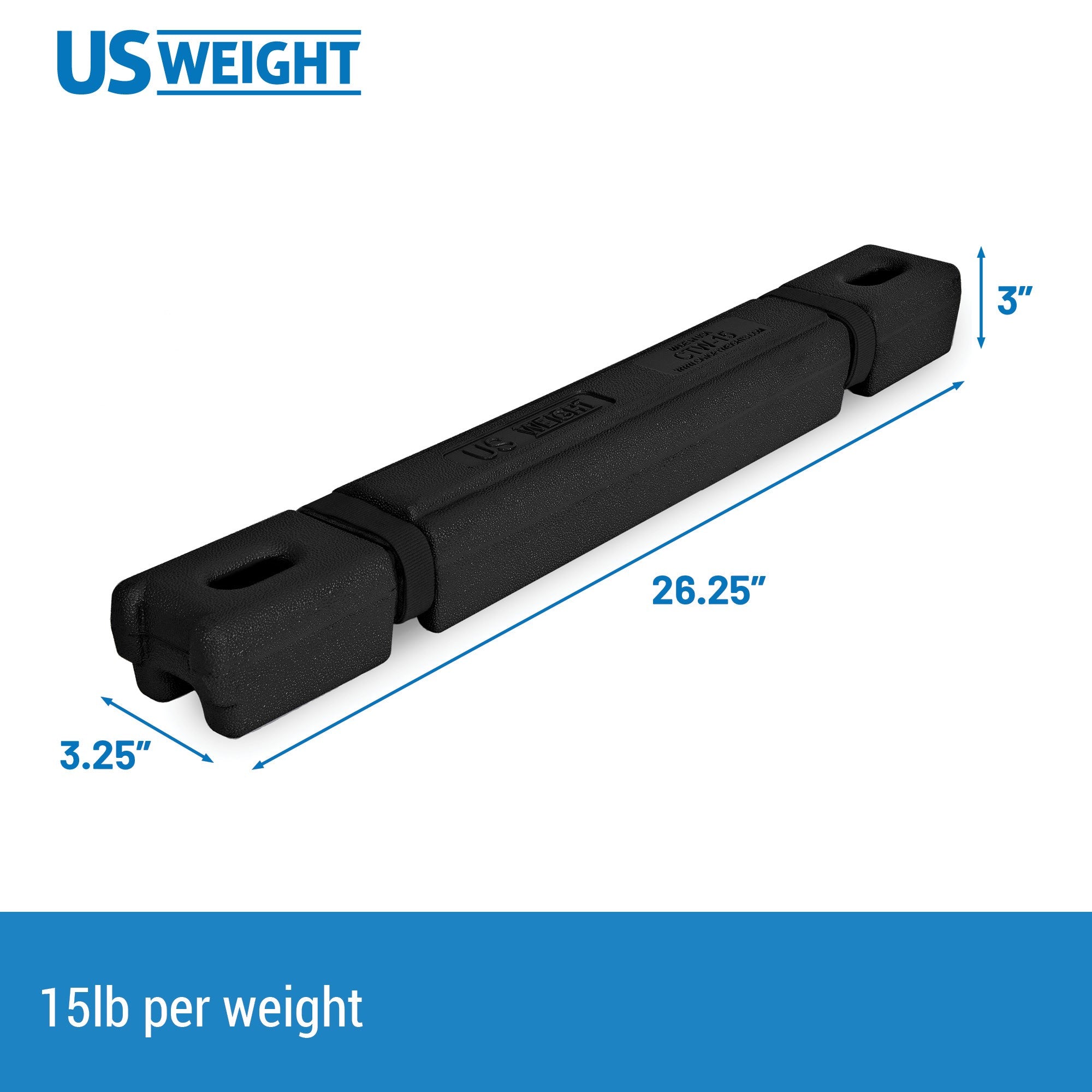Ingot Set of 4, 15 lb Weights  (Black)
